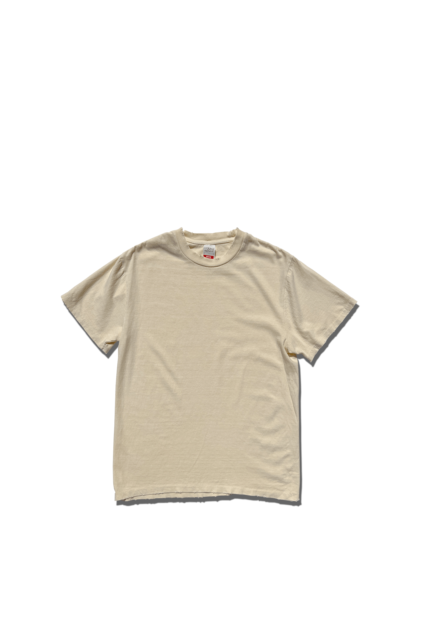 Homeroom Garment-Dyed Heavyweight Cotton Tee, Tubular Thick Collar Relaxed Fit