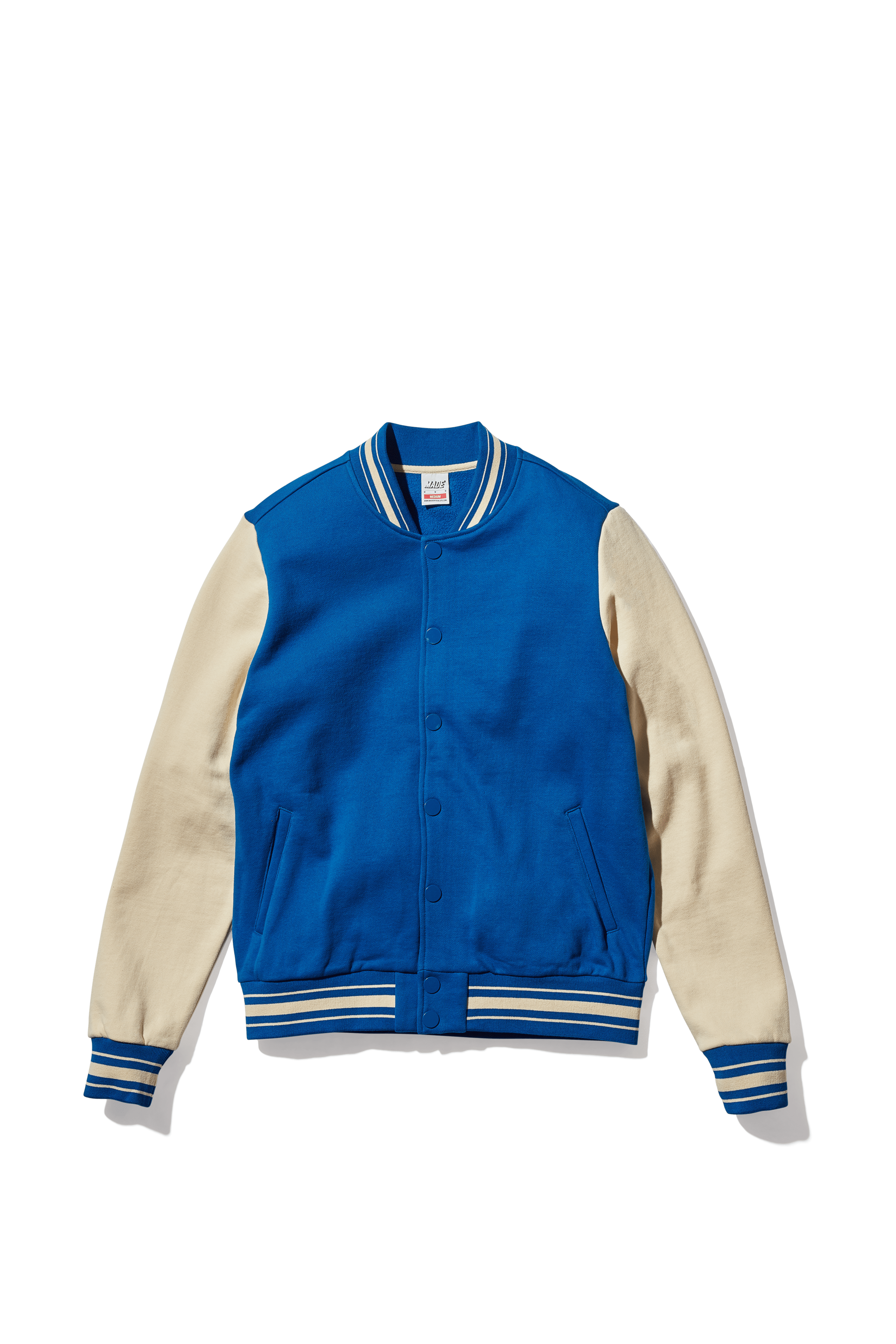 Vintage Cotton Letterman Jacket 16oz Almond Oil Sleeves Classic