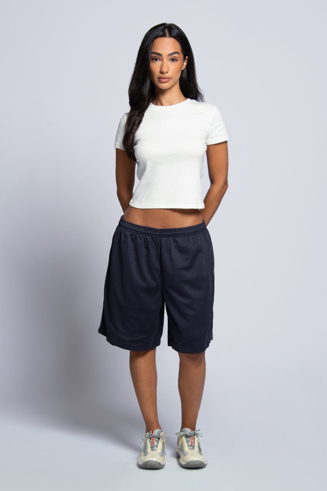 Premium 200 GSM Mesh Athletic Shorts with Zippered Pocket & 8-inch Inseam
