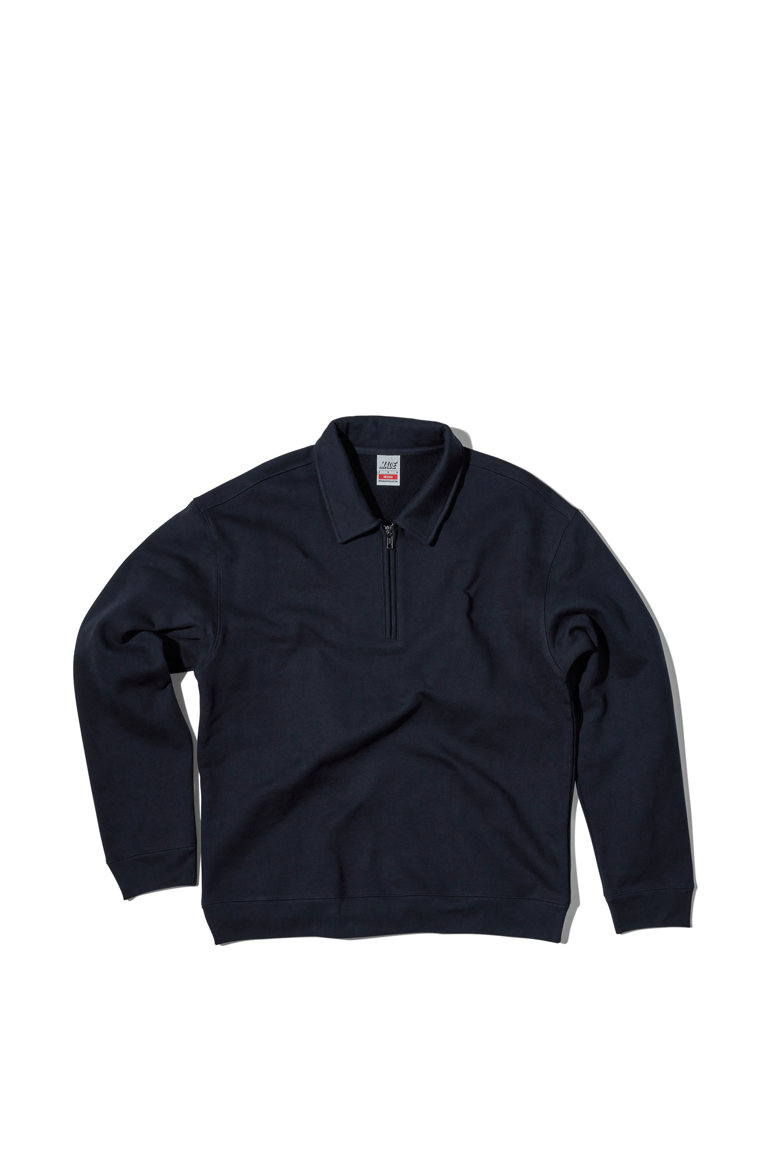 Heavyweight Organic Cotton Recess Polo Fleece Shirt with Quarter Zip