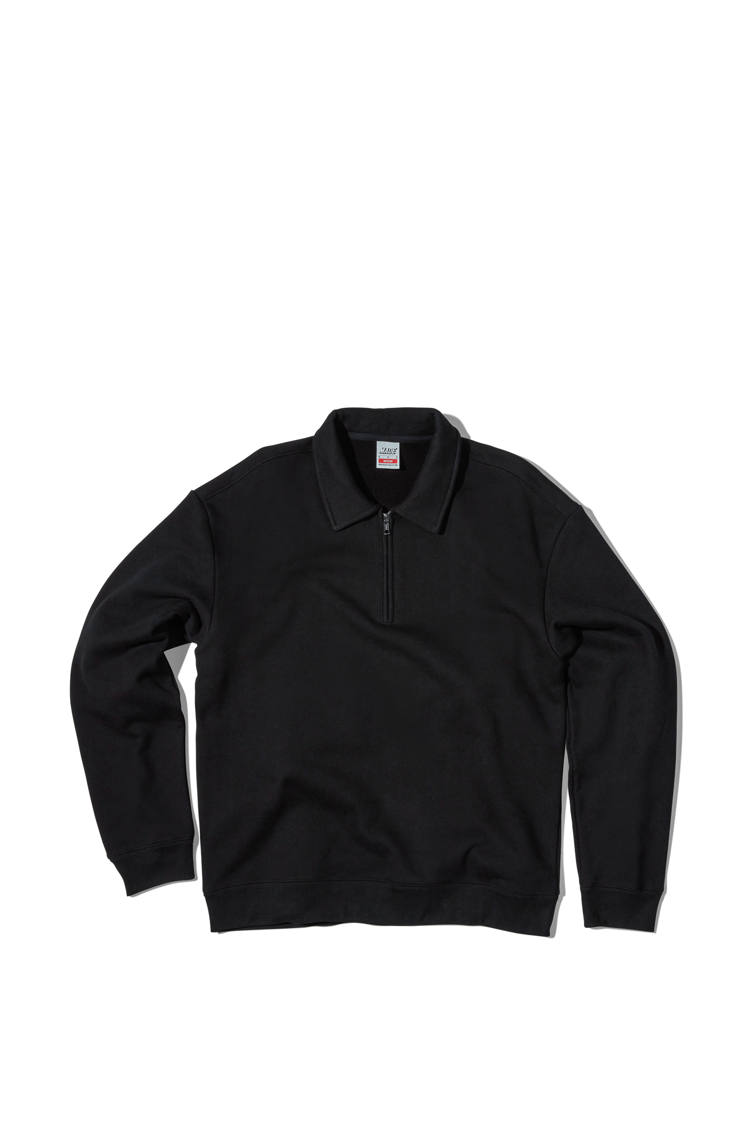 Heavyweight Organic Cotton Recess Polo Fleece Shirt with Quarter Zip