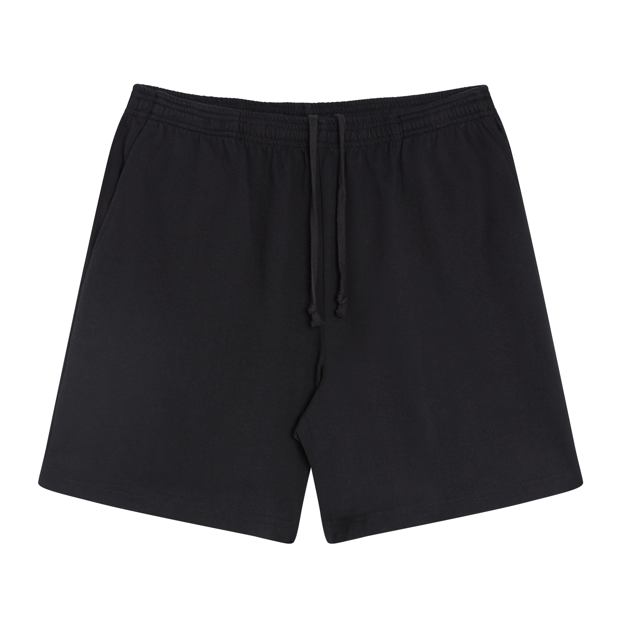 Heavy-Duty Cotton Gym Class Shorts with Deep Pockets, Adjustable Waist