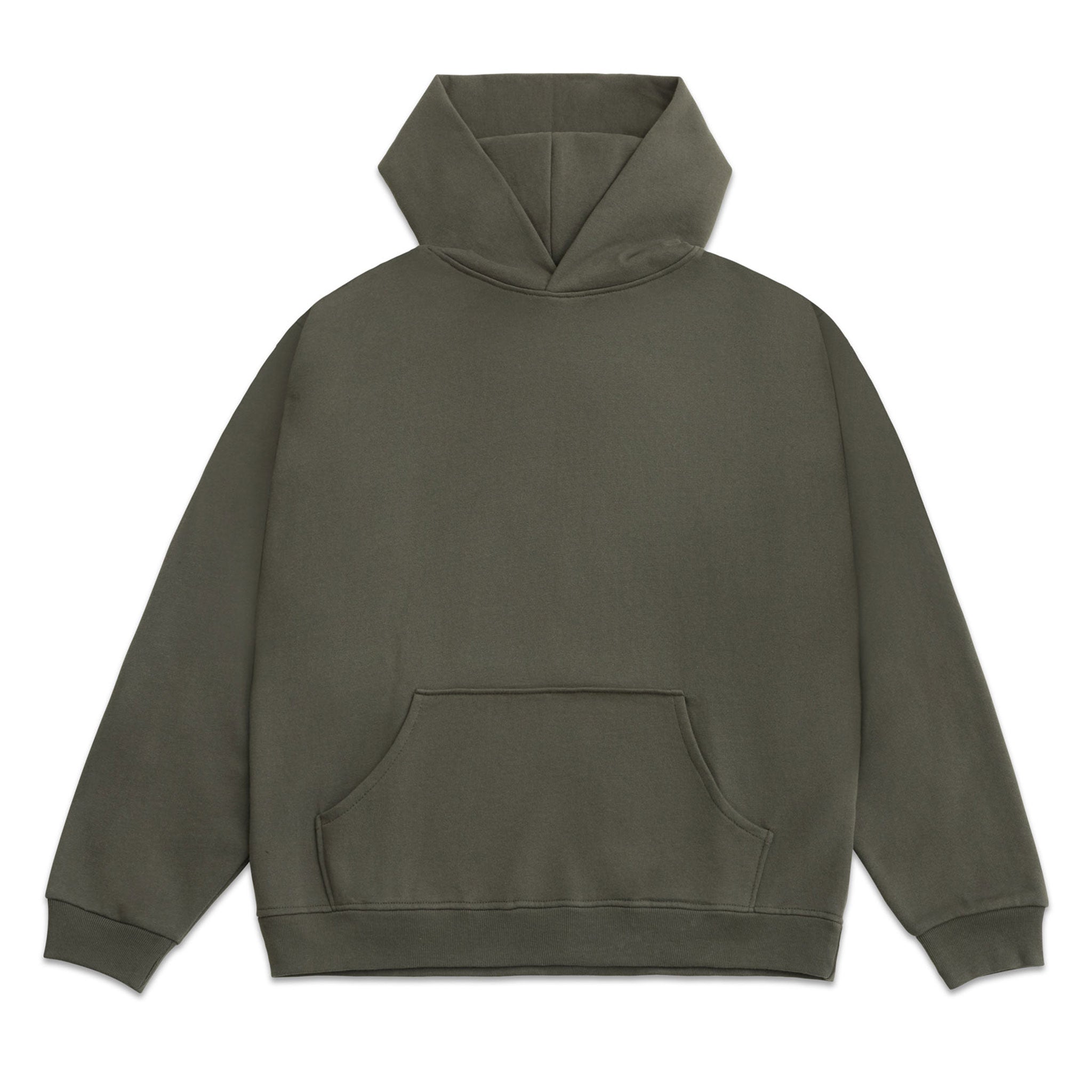 Standard 11oz Organic Fleece Hoodie – Oversized Drop-Shoulder Snow-Washed