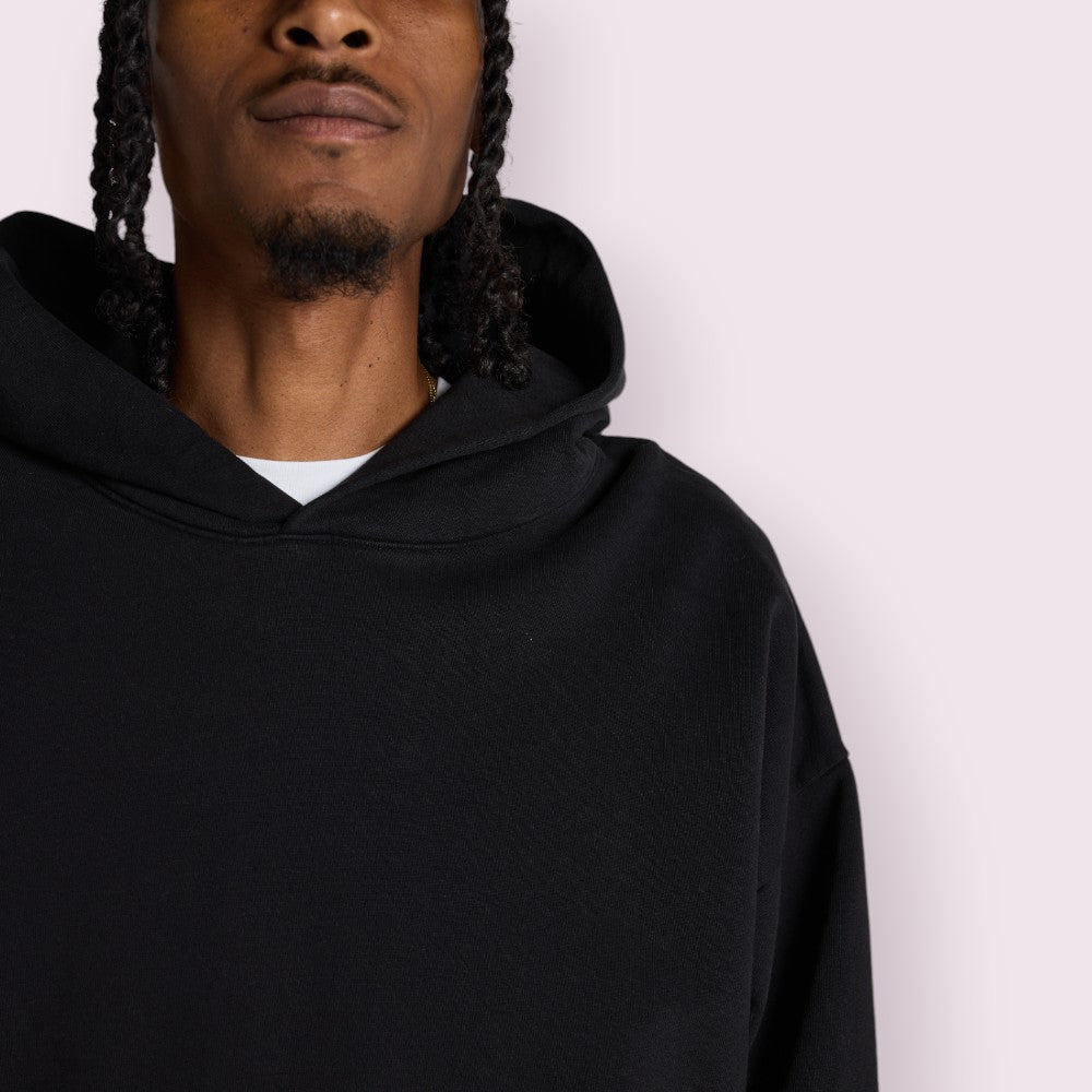DOV Heavyweight Garment-Dyed Cotton Unisex Hoodie Shrink-Free Spacious Fit