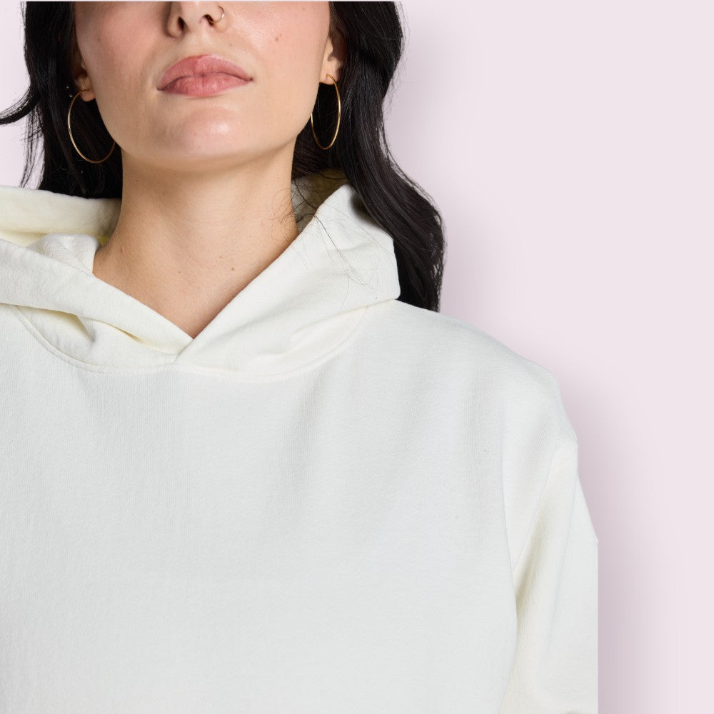 DOV Heavyweight Garment-Dyed Cotton Unisex Hoodie Shrink-Free Spacious Fit