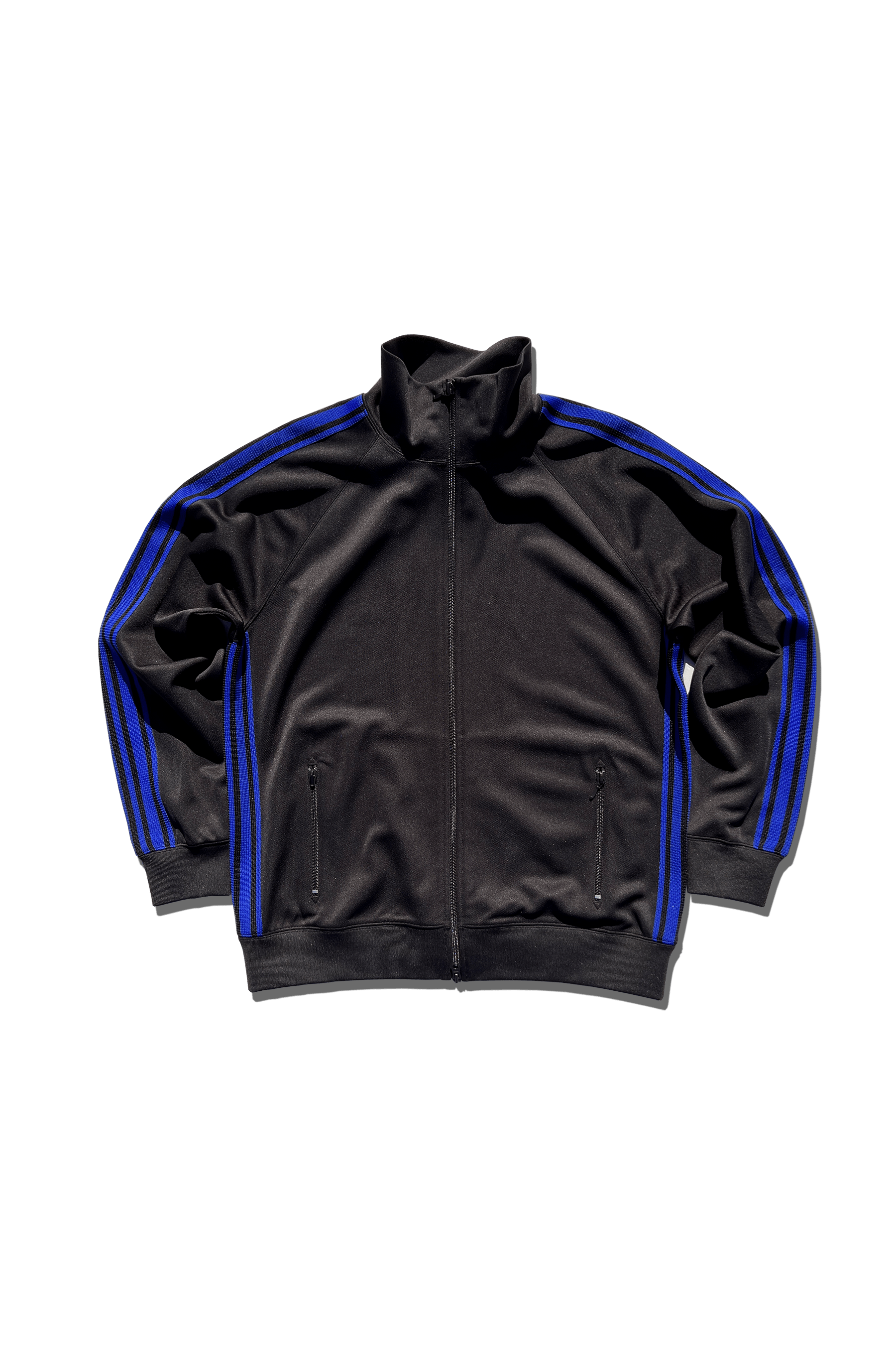 Premium Heavyweight Polyester Track Jacket with Custom Knit Taping and Two-Way Zipper