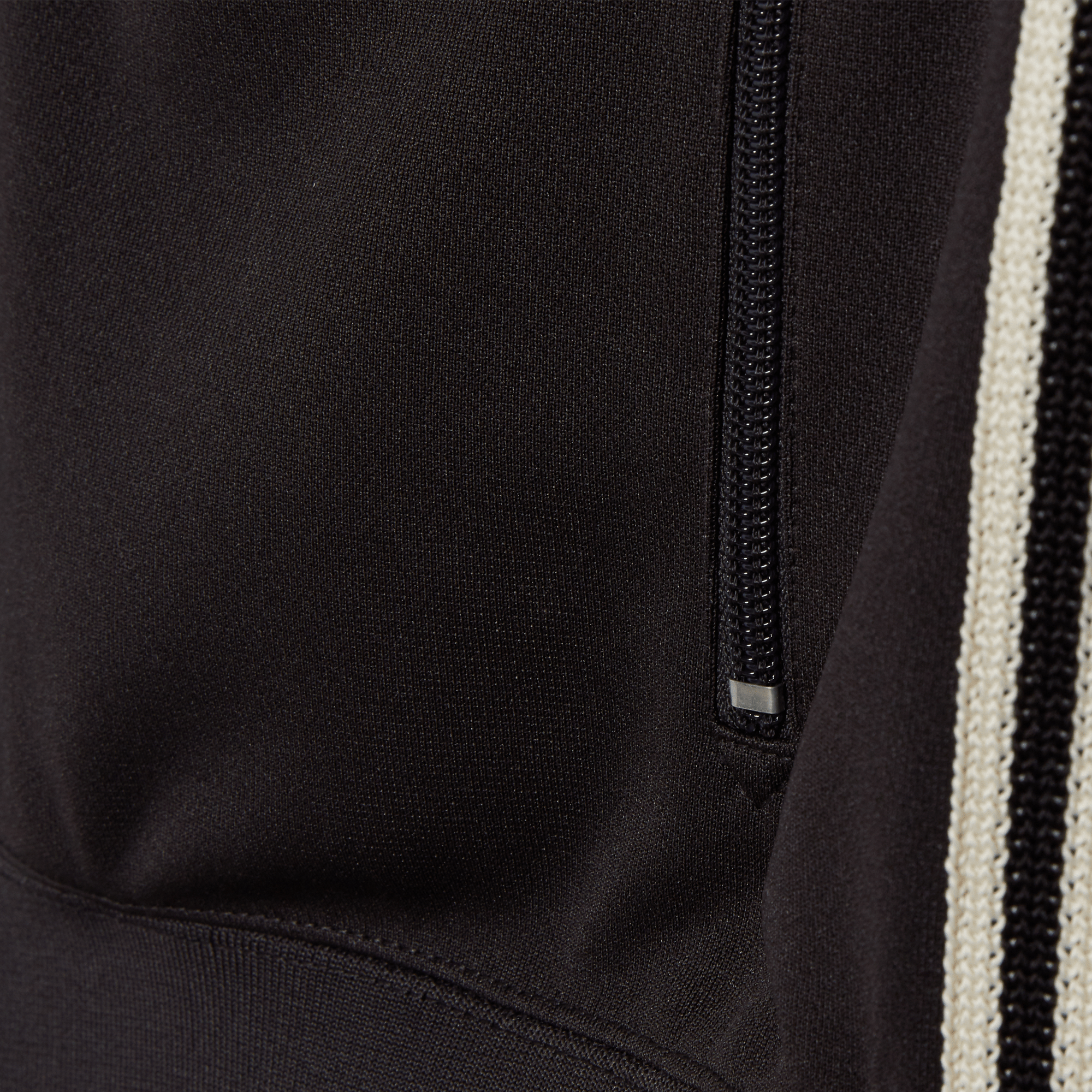 Premium Heavyweight Polyester Track Jacket with Custom Knit Taping and Two-Way Zipper