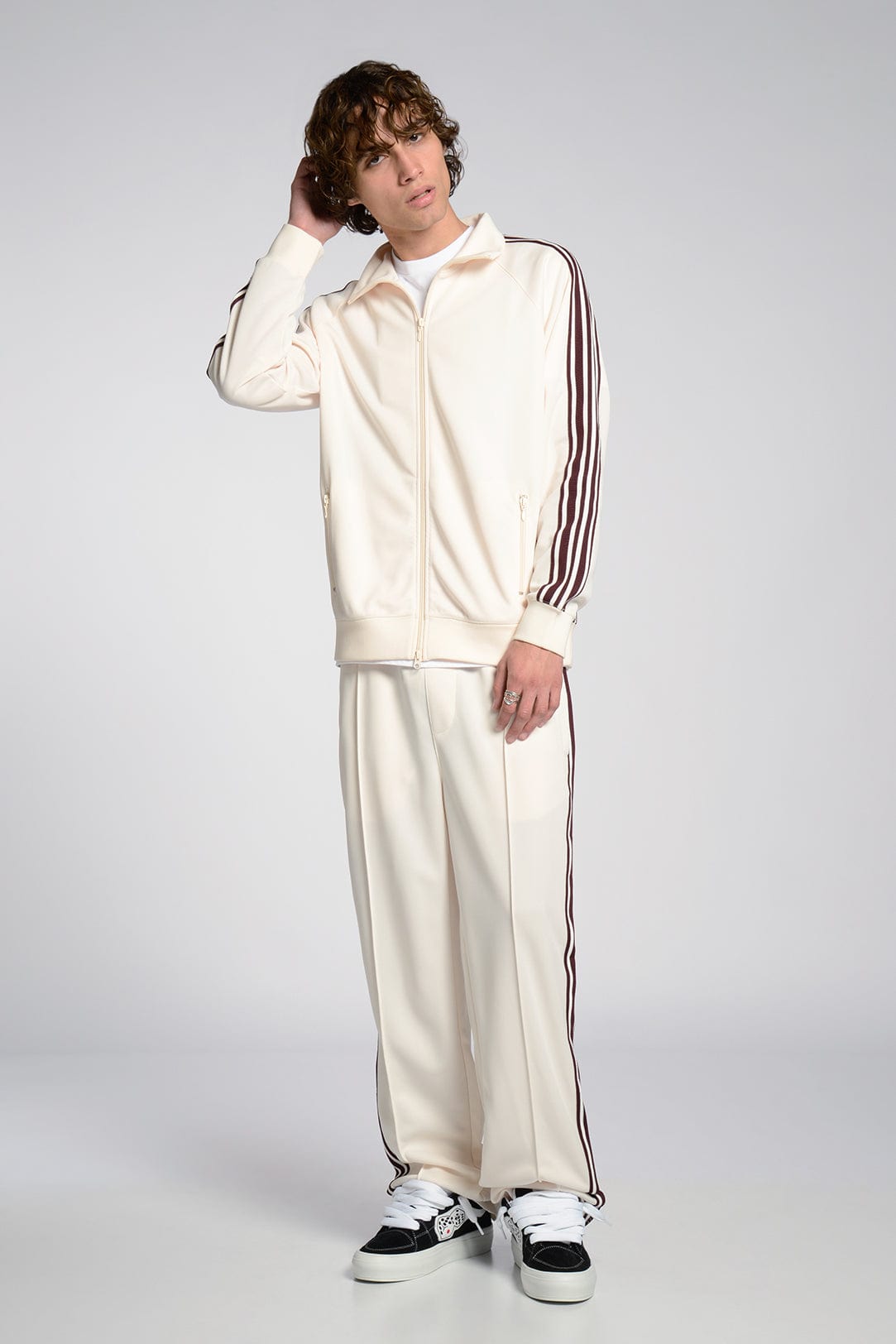 Heavyweight Trackstar Track Pants with Zipper Pockets and Stripe Taping