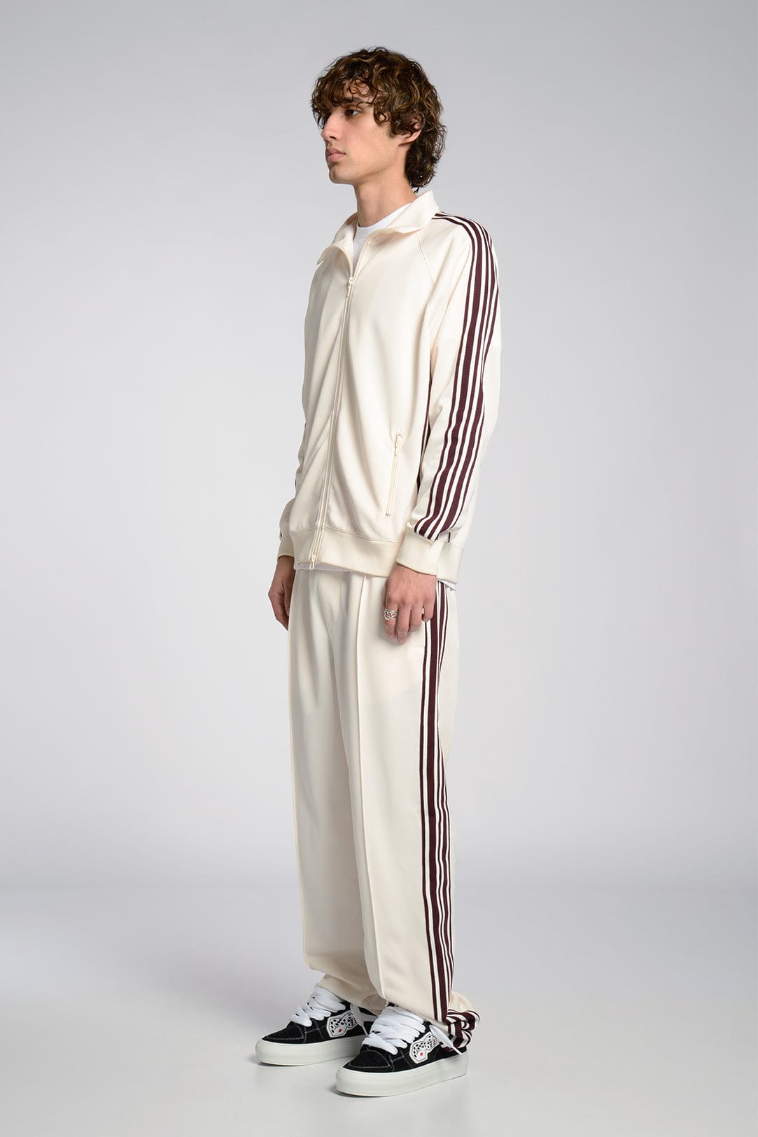 Heavyweight Trackstar Track Pants with Zipper Pockets and Stripe Taping