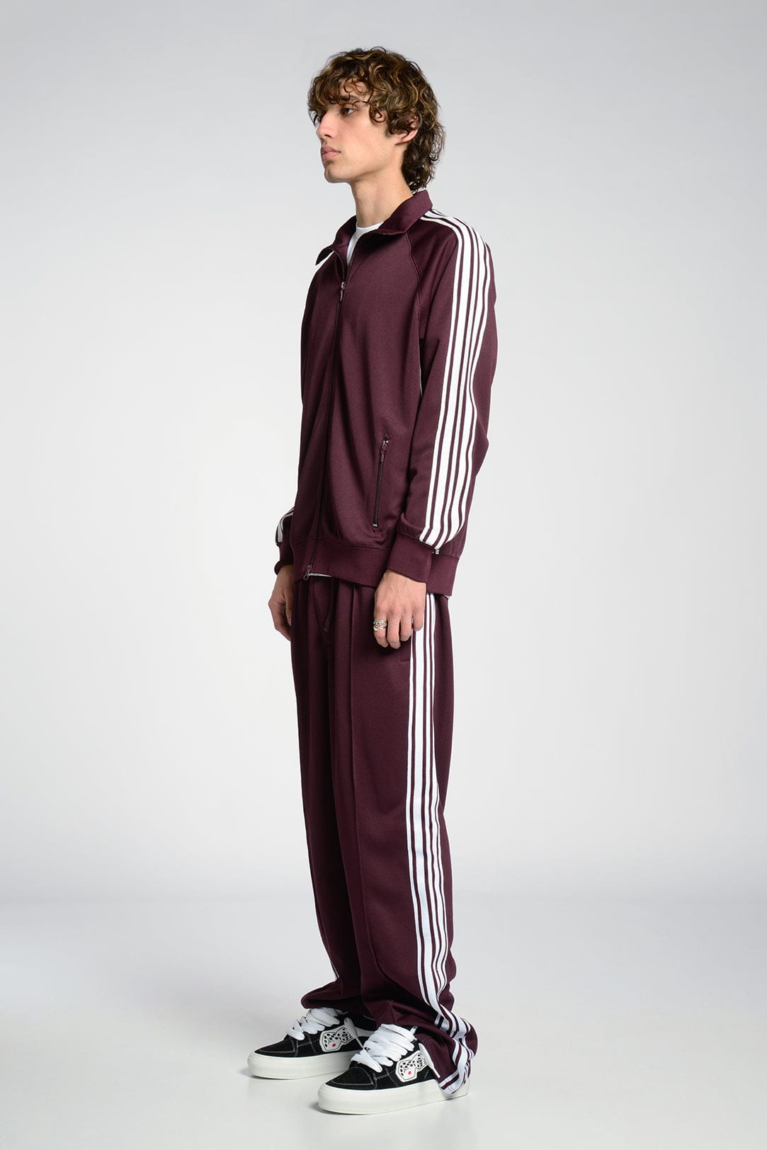 Heavyweight Trackstar Track Pants with Zipper Pockets and Stripe Taping