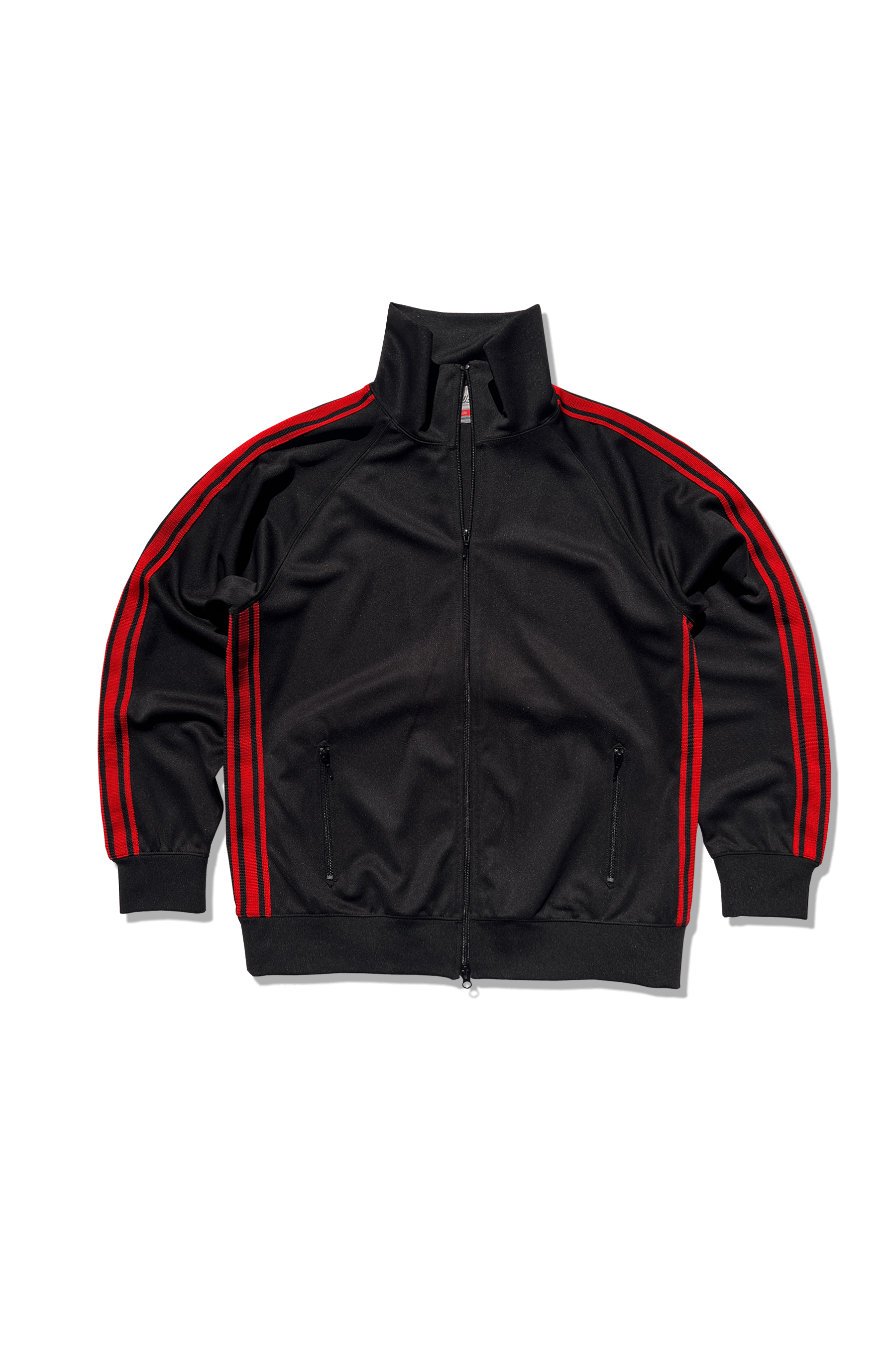 Premium Heavyweight Polyester Track Jacket with Custom Knit Taping and Two-Way Zipper