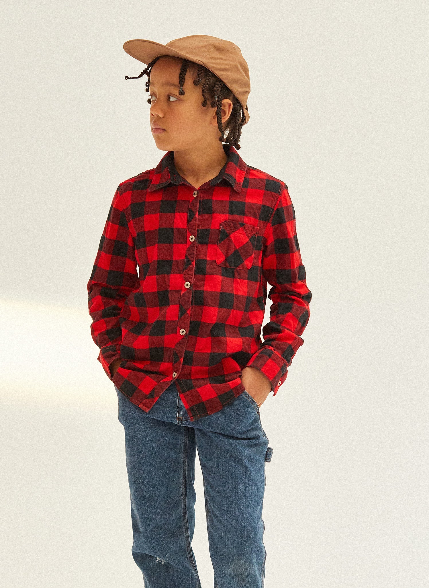 Kids Brushed Cotton Twill Field Trip Hat Adjustable Strapback