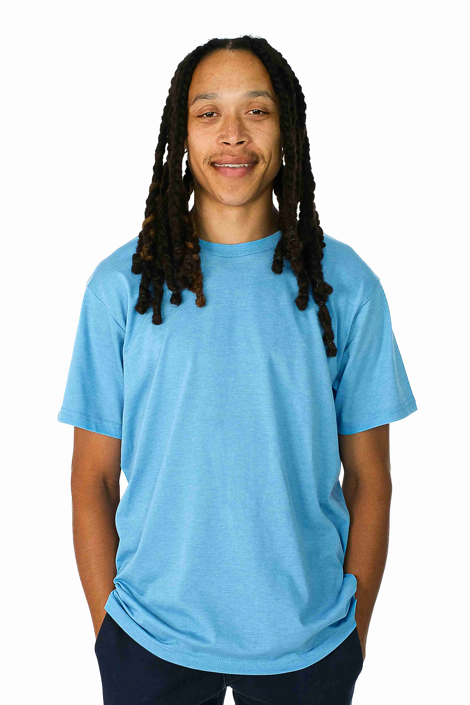 Premium Heather Short Sleeve Crew Neck Tee 60% Cotton