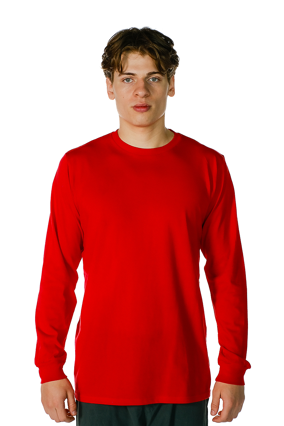 Premium Long Sleeve Crew Neck Tee 100% Ringspun Combed Cotton
