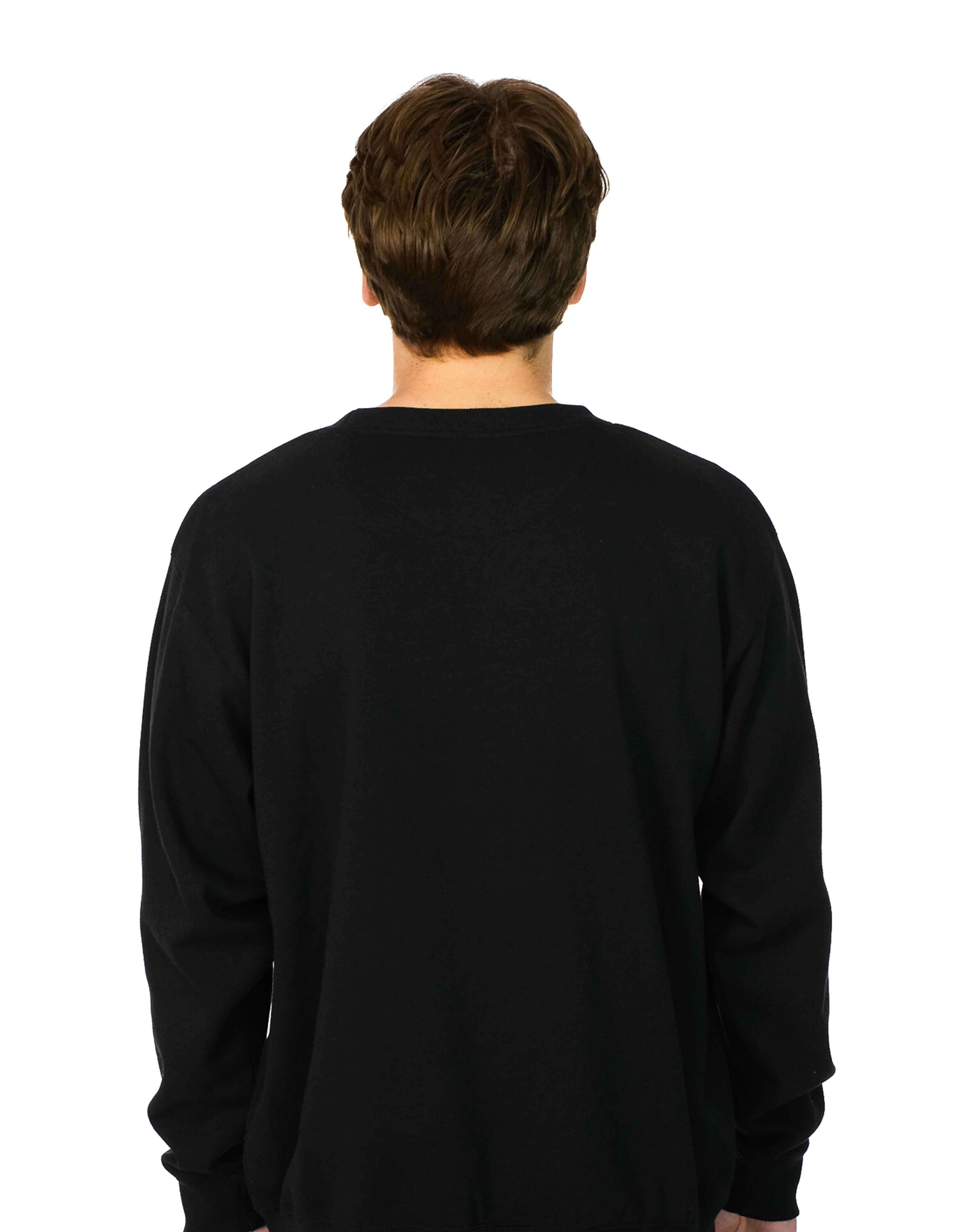 Zuni Recycled Fleece Crewneck Sweatshirt Black 52% Cotton Blend