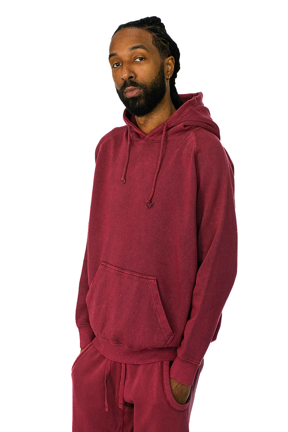 Vintage Mineral Washed Hoodie Soft 80% Cotton Blend Fleece