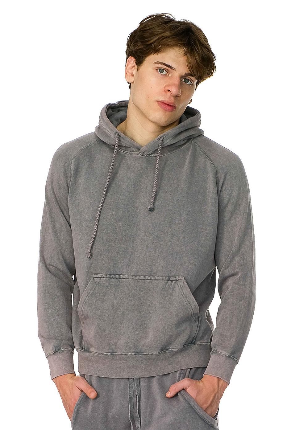 Vintage Mineral Washed Hoodie Soft 80% Cotton Blend Fleece