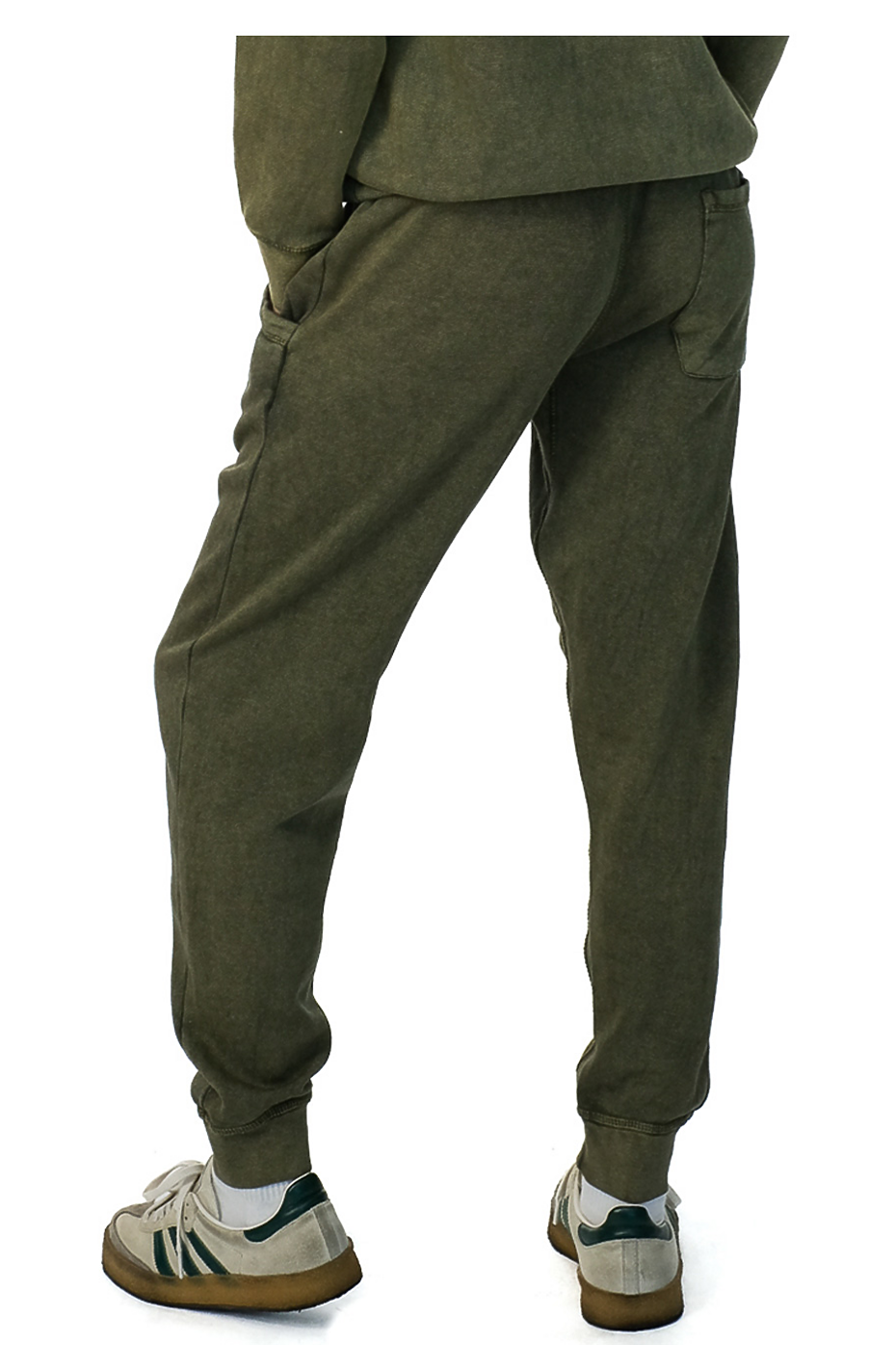 Vintage Mineral Washed Men's Jogger Pants - Soft Fleece Comfort