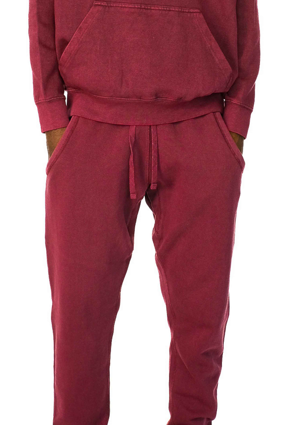Vintage Mineral Washed Men's Jogger Pants - Soft Fleece Comfort
