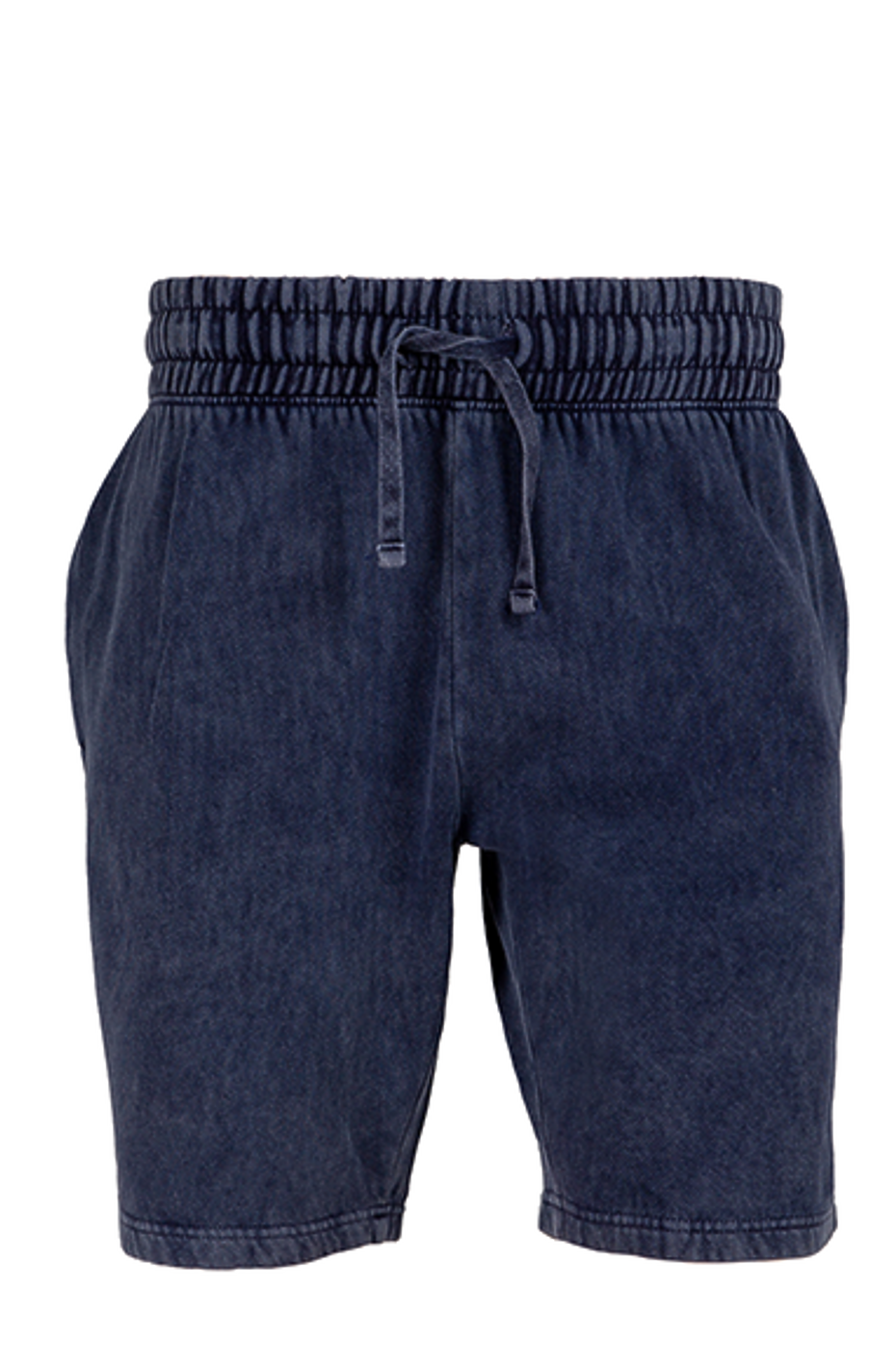 Vintage Mineral Washed Fleece Shorts Soft Cotton Blend Elastic Waistband