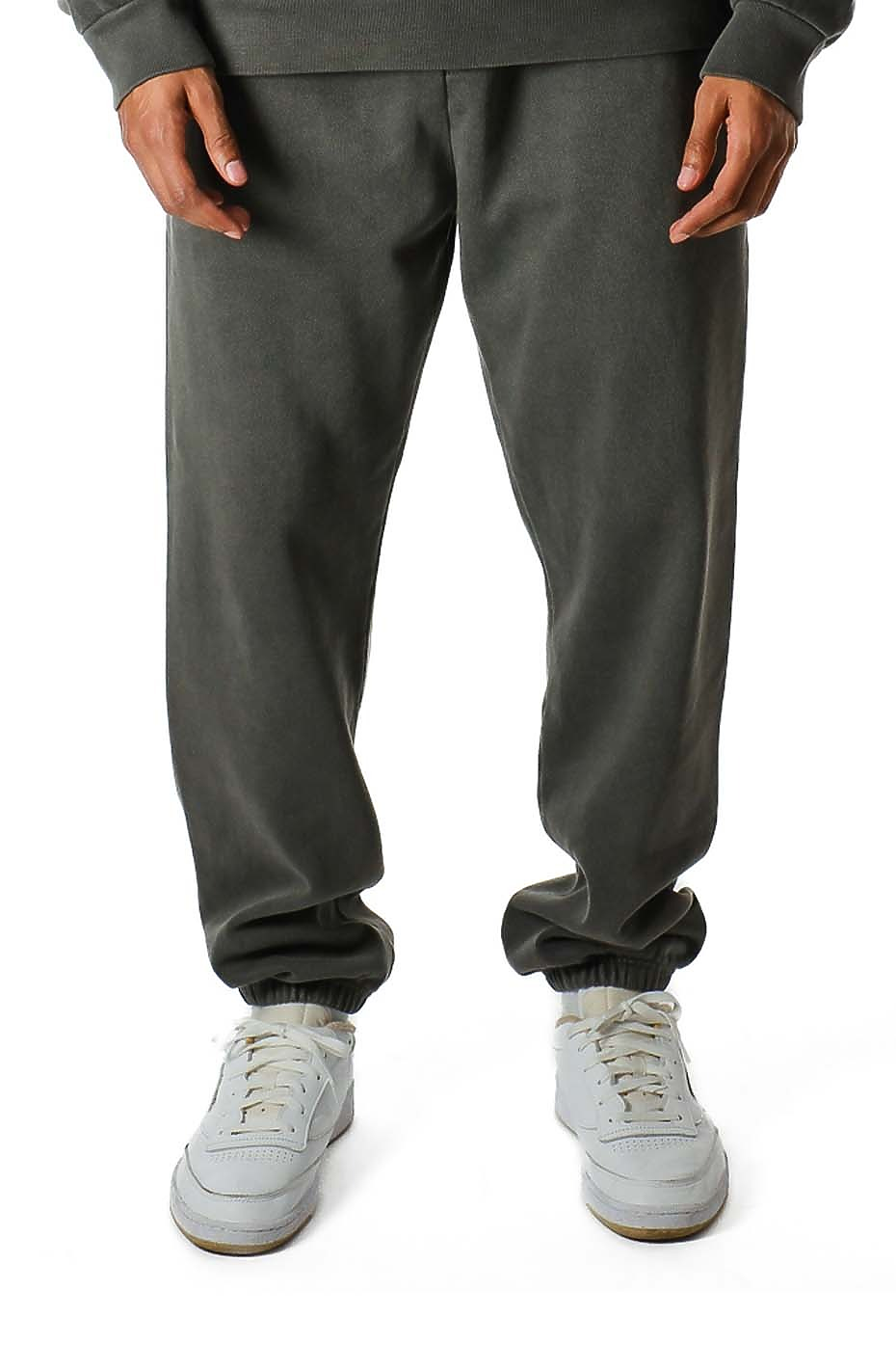 Heavyweight Relaxed-Fit Cotton Blend Jogger Sweatpants with Drawcord