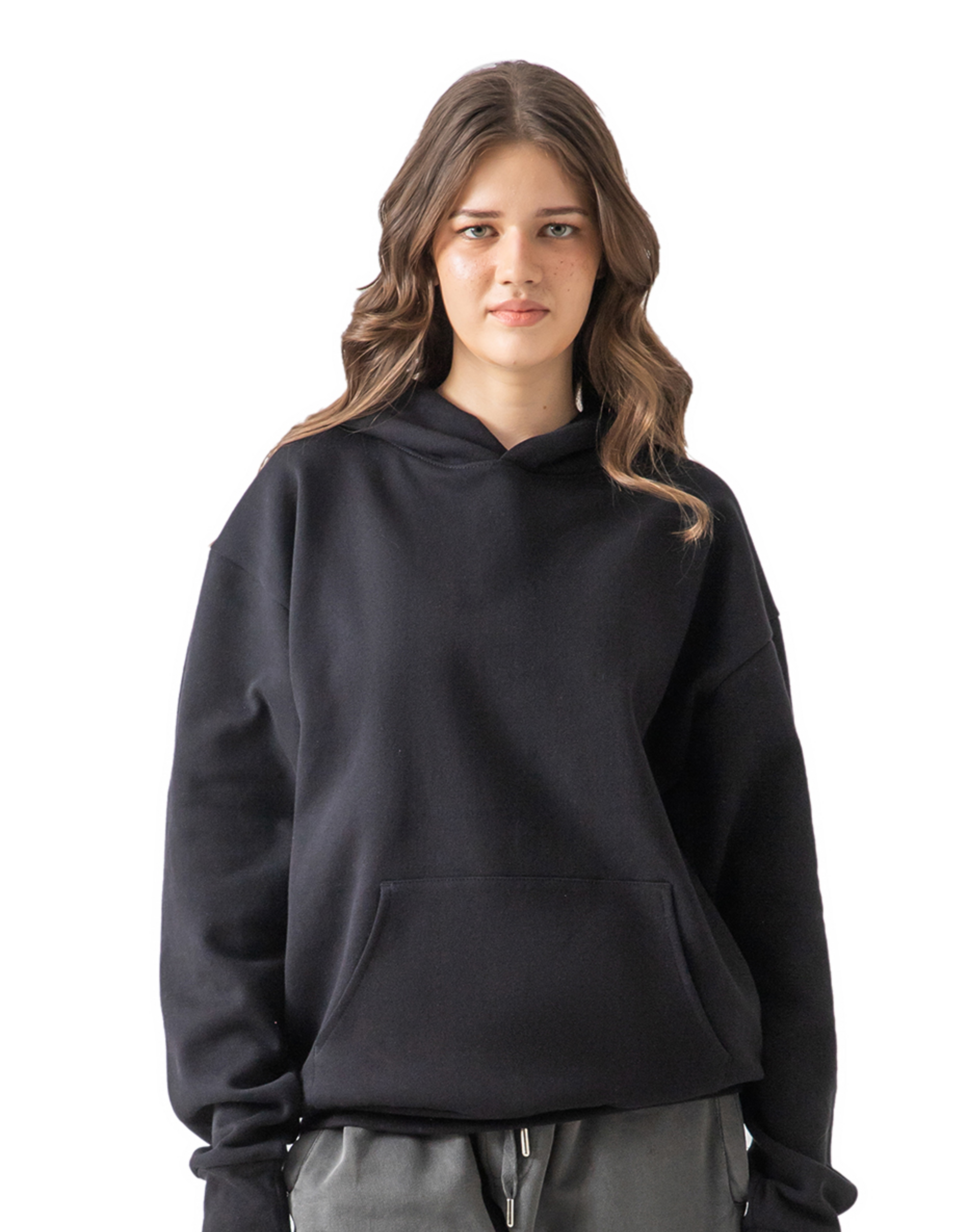 ZS4080 Essential Oversized Pullover Hoodie Relaxed Fit Pigment Dyed
