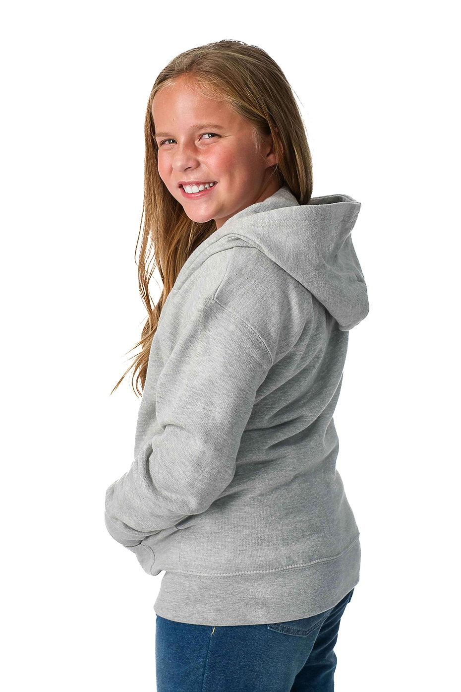 Youth Classic Zipper Hoodie Fleece Lined YKK Full Zip