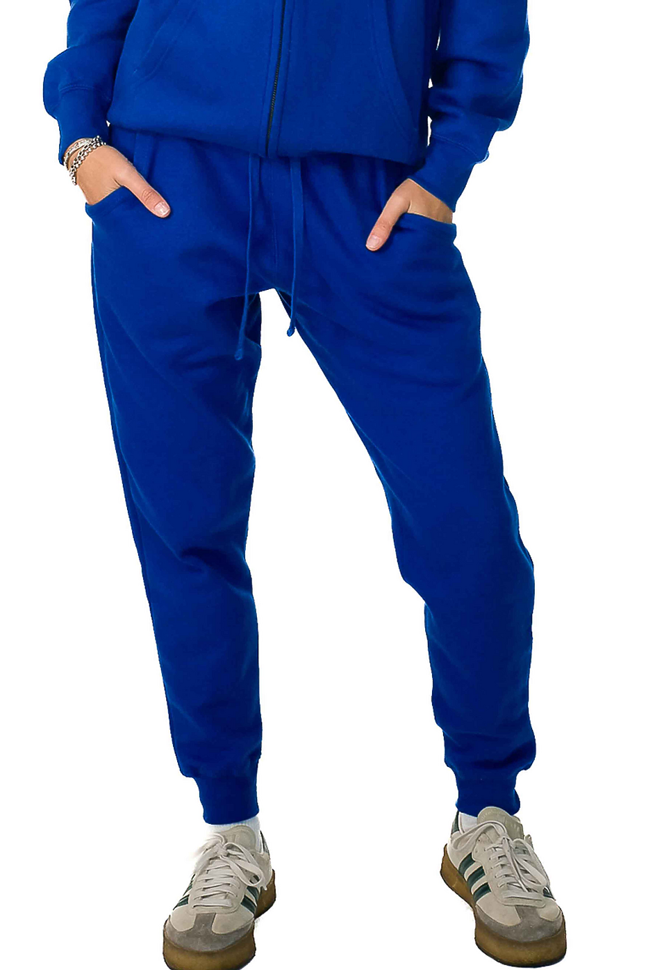 Premium Midweight Fleece Jogger Pants with Ribbed Waistband & Cuffs