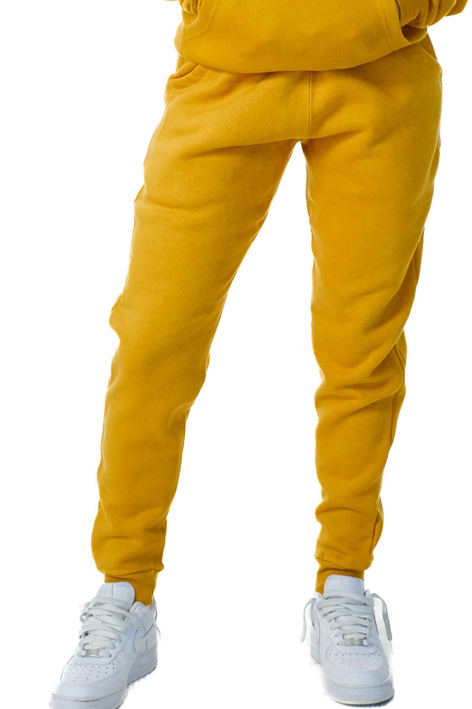 Premium Midweight Fleece Jogger Pants with Ribbed Waistband & Cuffs