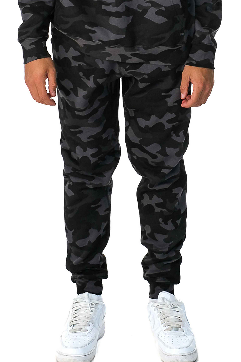 Premium Midweight Fleece Jogger Pants with Ribbed Waistband & Cuffs