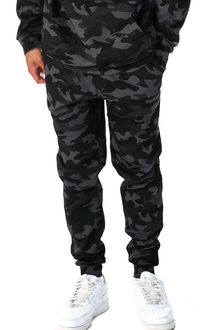 Premium Midweight Fleece Jogger Pants with Ribbed Waistband & Cuffs