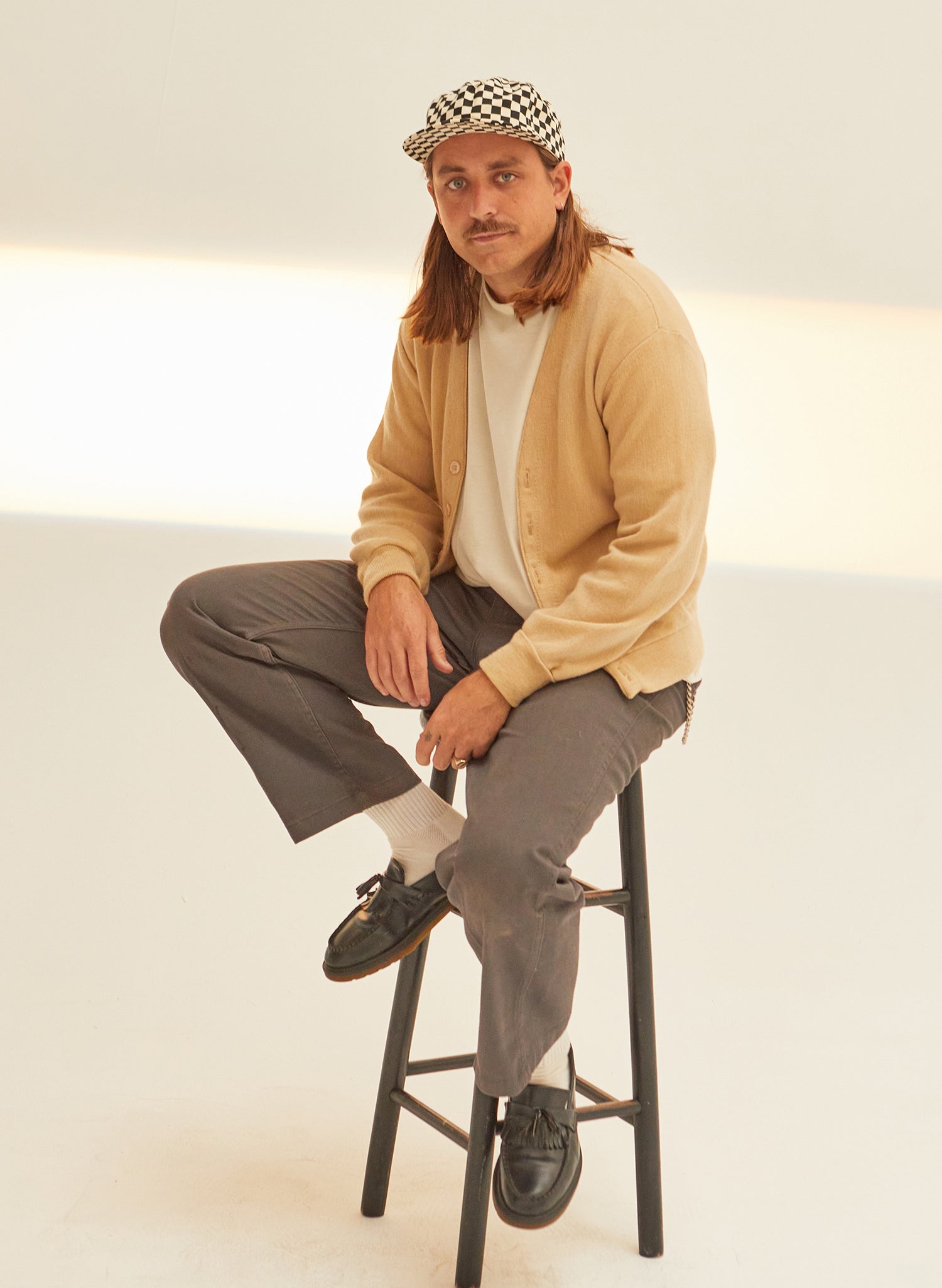 Checkerboard Field Trip Brushed Cotton Twill 5-Panel Adjustable Hat