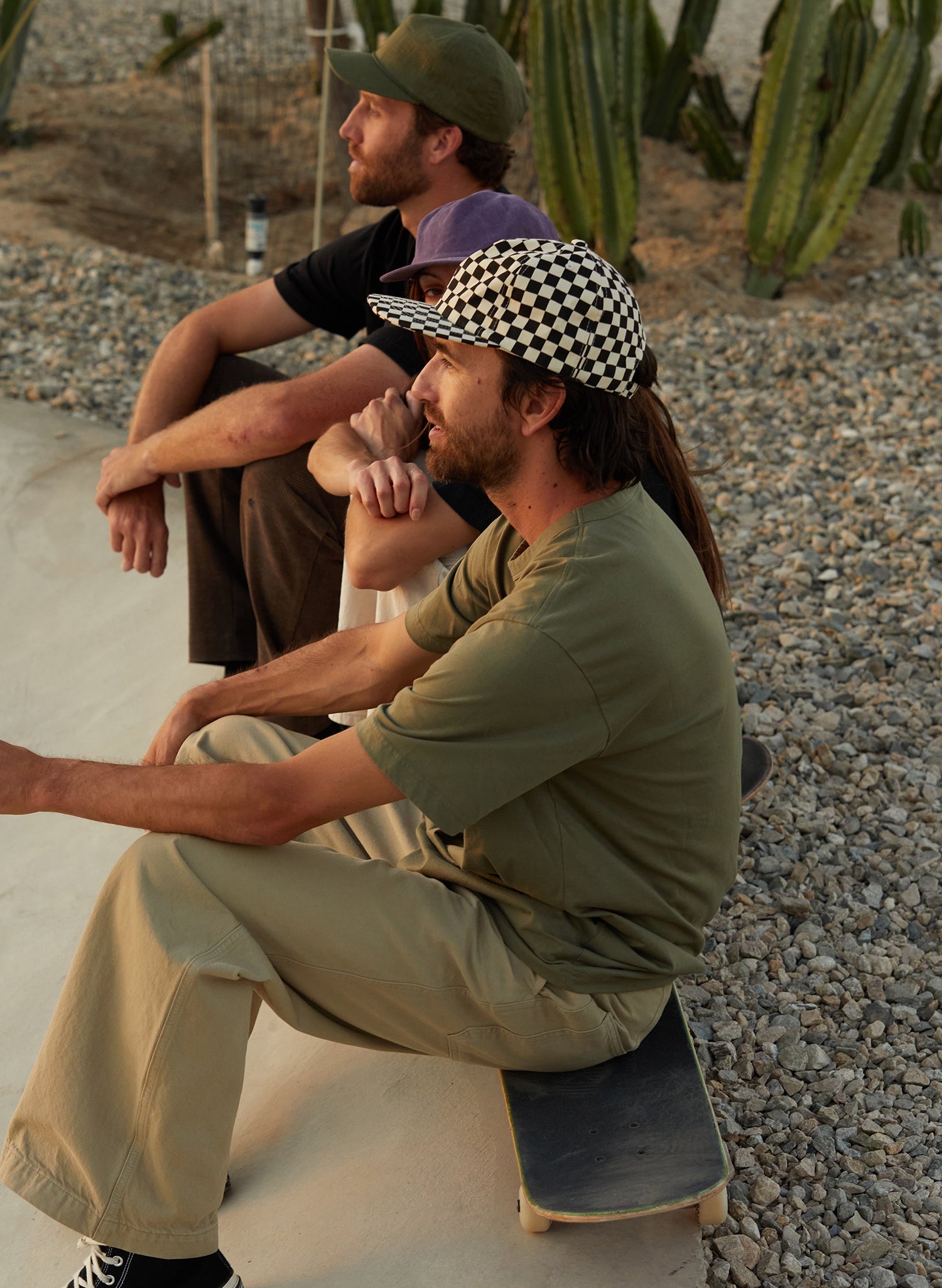 Checkerboard Field Trip Brushed Cotton Twill 5-Panel Adjustable Hat