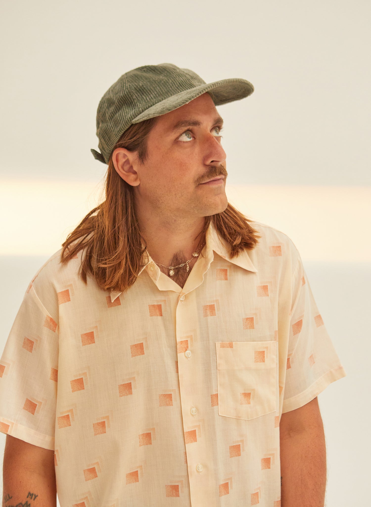 Corduroy Unstructured Dad Hat with Curved Brim and Brass Clasp
