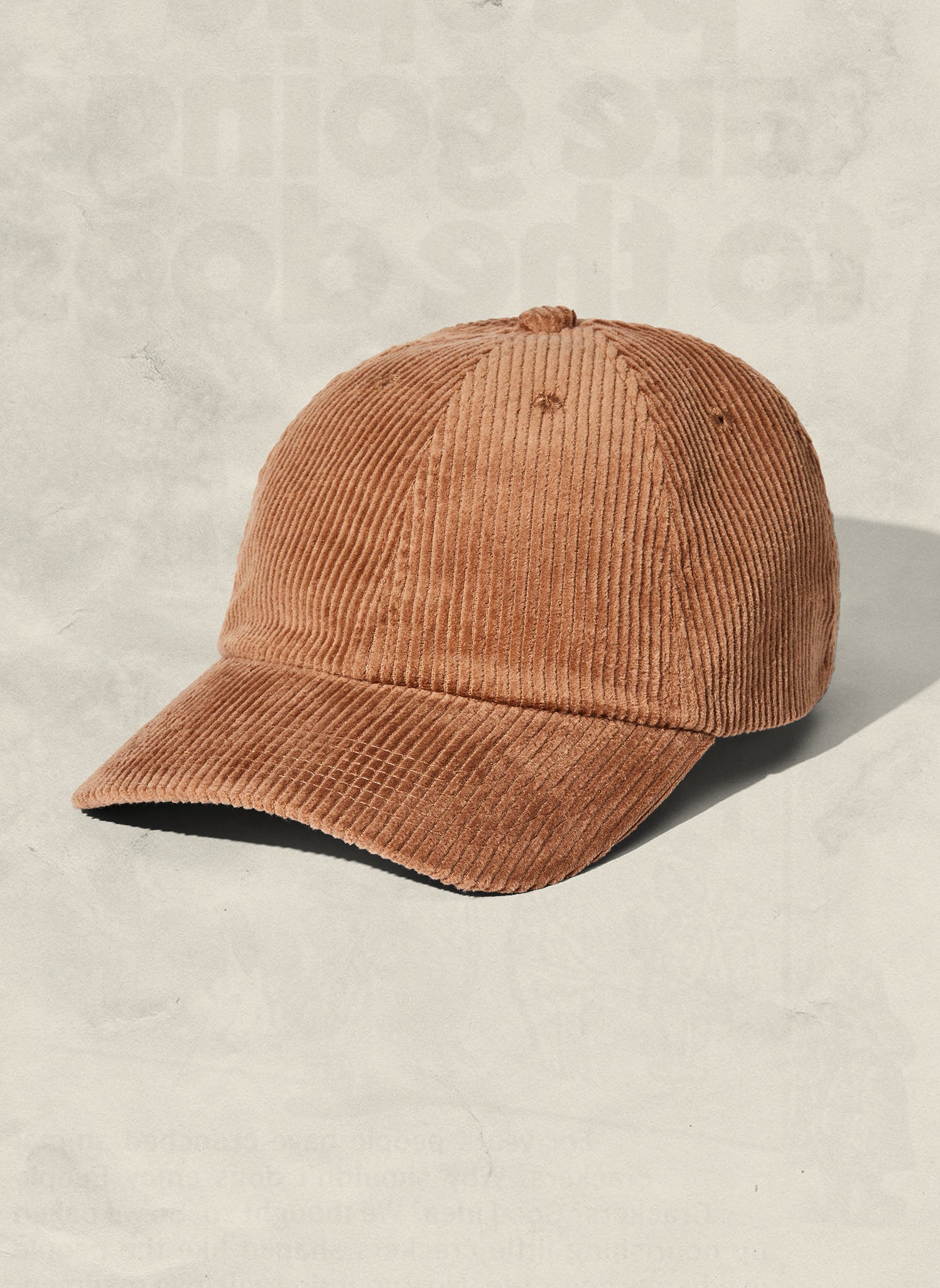 Corduroy Unstructured Dad Hat with Curved Brim and Brass Clasp