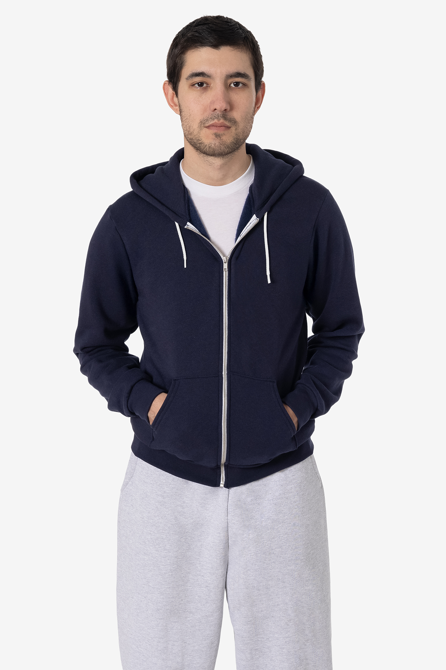 Premium Poly-Cotton Flex Fleece Full-Zip Unisex Hoodie - 8.2 oz Comfort
