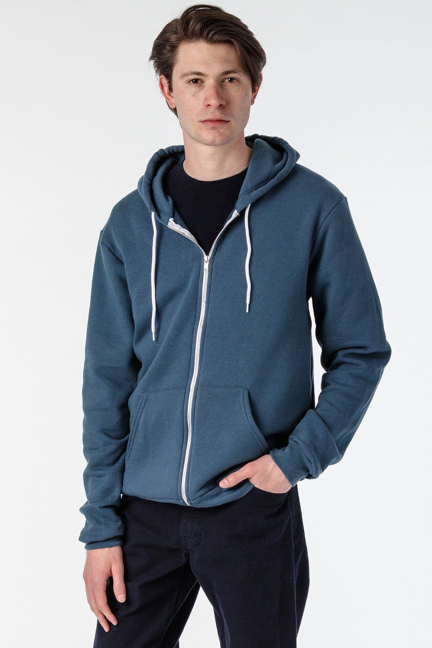 Premium Poly-Cotton Flex Fleece Full-Zip Unisex Hoodie - 8.2 oz Comfort