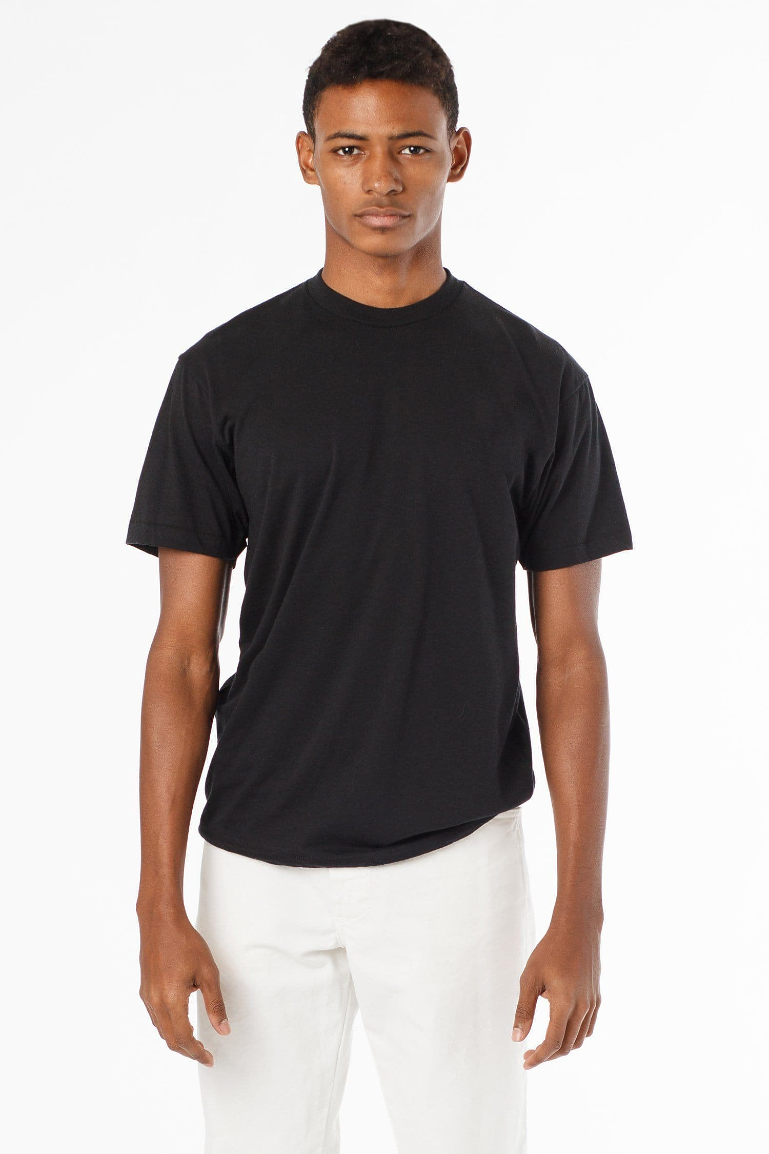 Premium Unisex Poly-Cotton Blend Crewneck T-Shirt, 3.8 oz, Made in USA