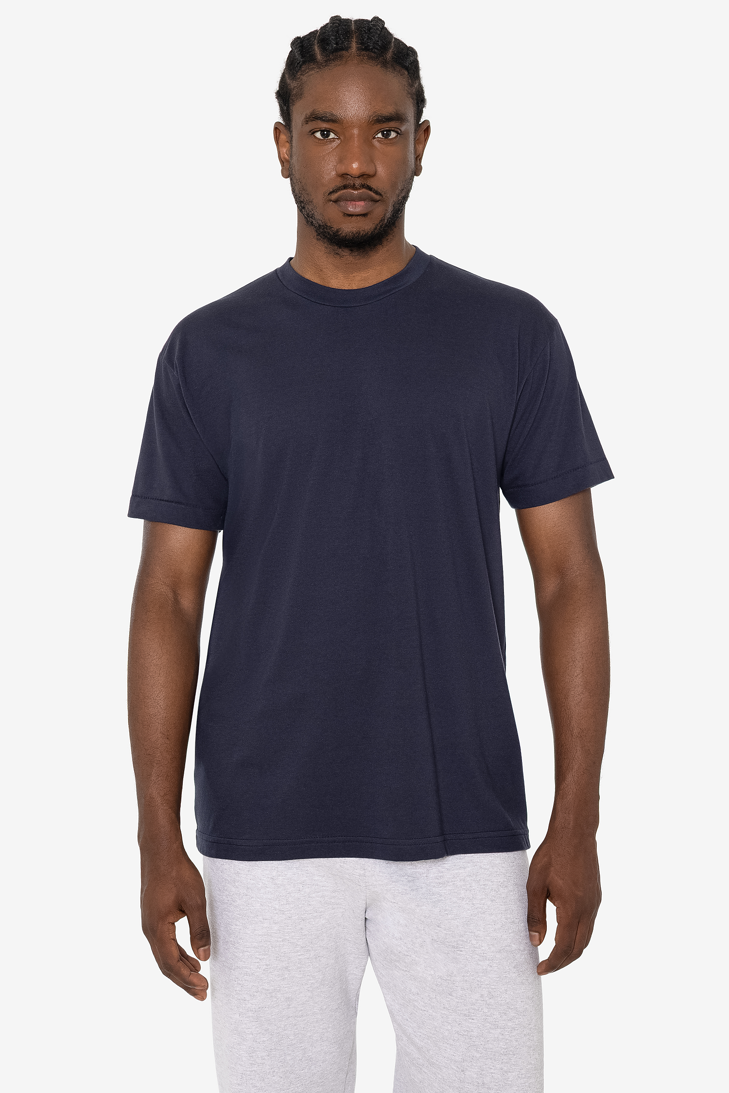Premium Unisex Poly-Cotton Blend Crewneck T-Shirt, 3.8 oz, Made in USA