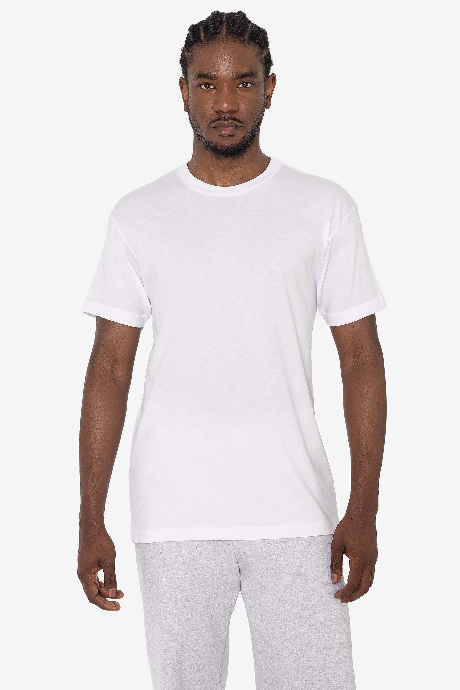 Premium Unisex Poly-Cotton Blend Crewneck T-Shirt, 3.8 oz, Made in USA