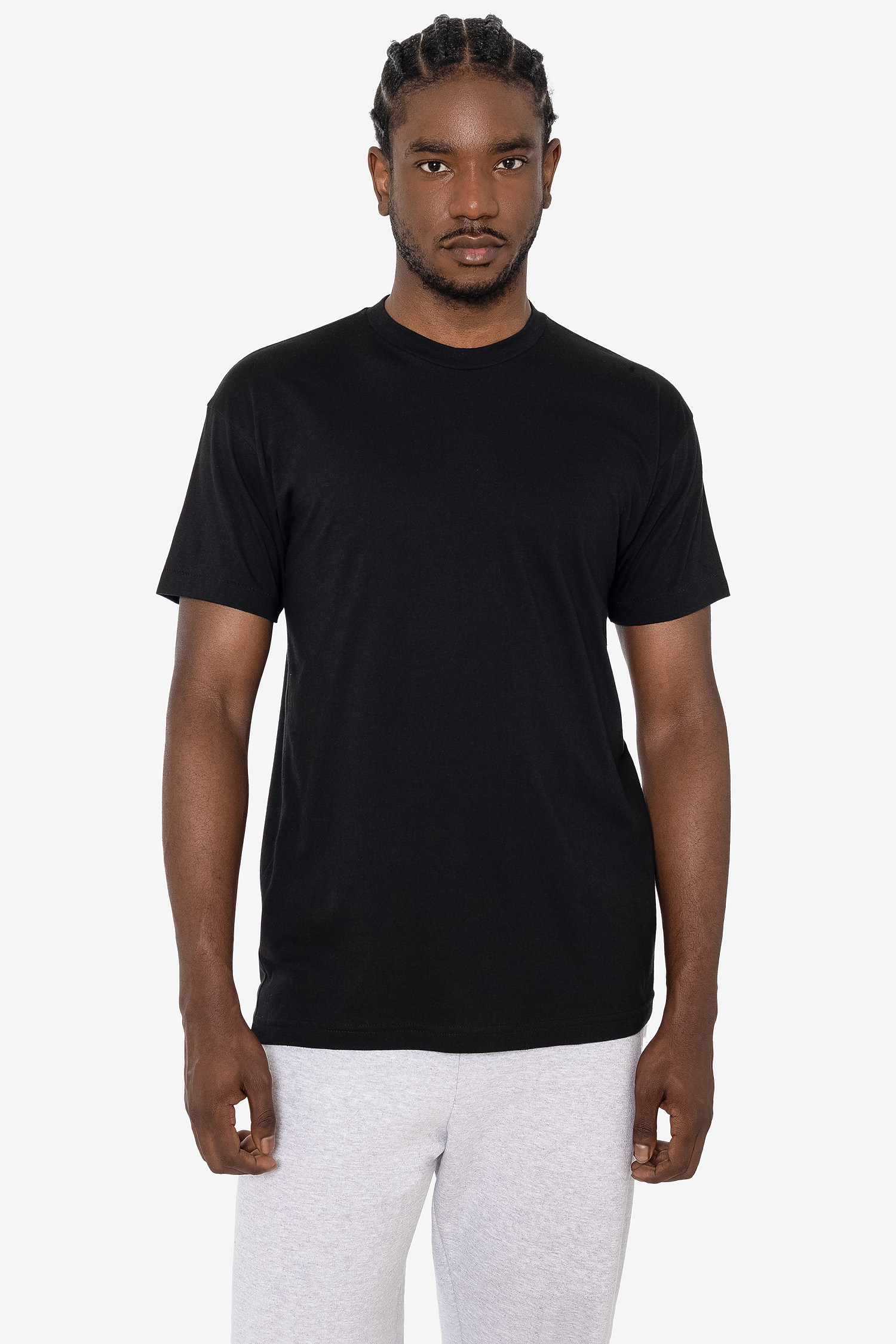 Premium Unisex Poly-Cotton Blend Crewneck T-Shirt, 3.8 oz, Made in USA