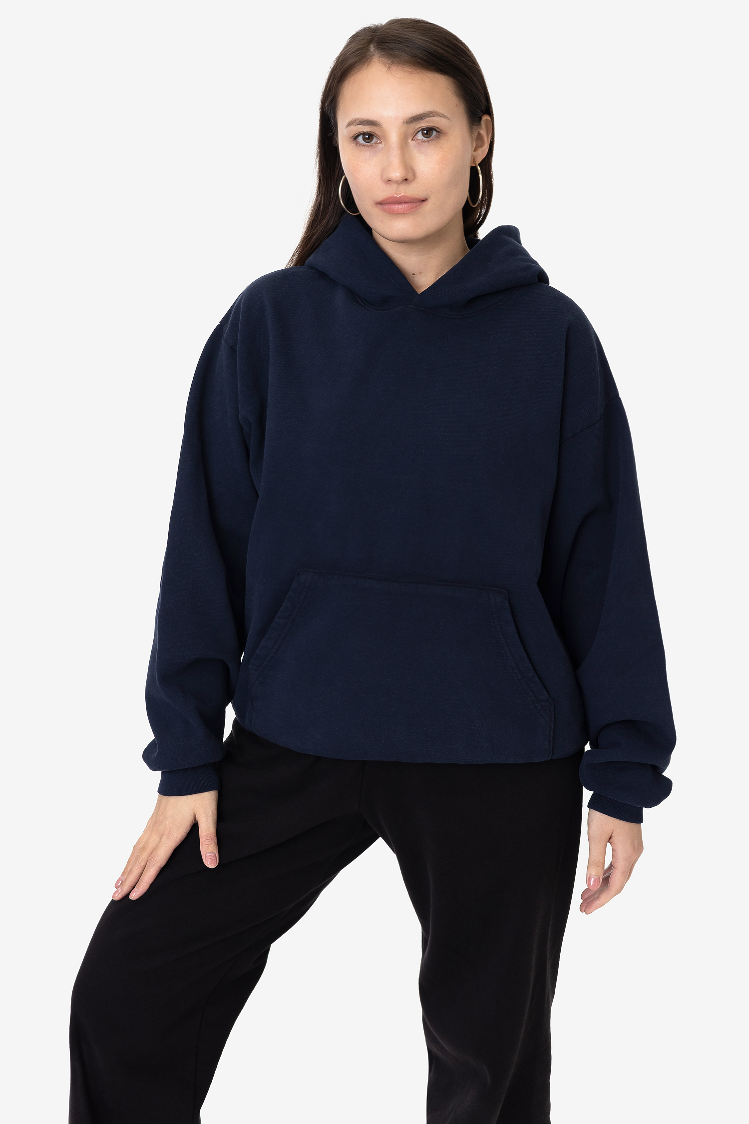 Mens Crew Neck Sweatshirt With Kangaroo Pockets