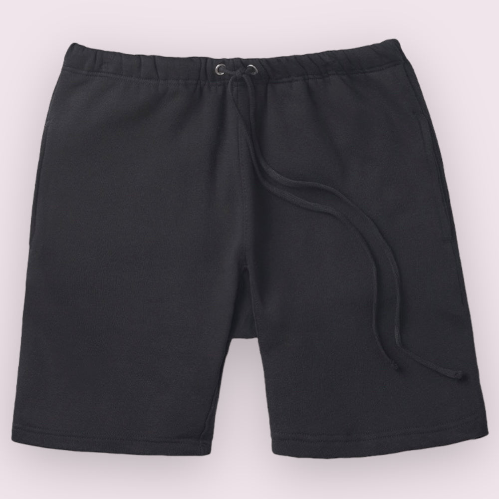 Heavyweight 3-End Fleece Drop-Crotch Combed Cotton Shorts with Drawcords