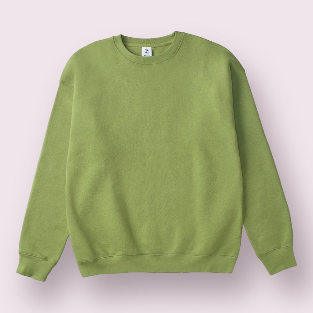 Heavyweight 3-End Fleece Unisex Crewneck Sweatshirt 80% Cotton Classic Fit