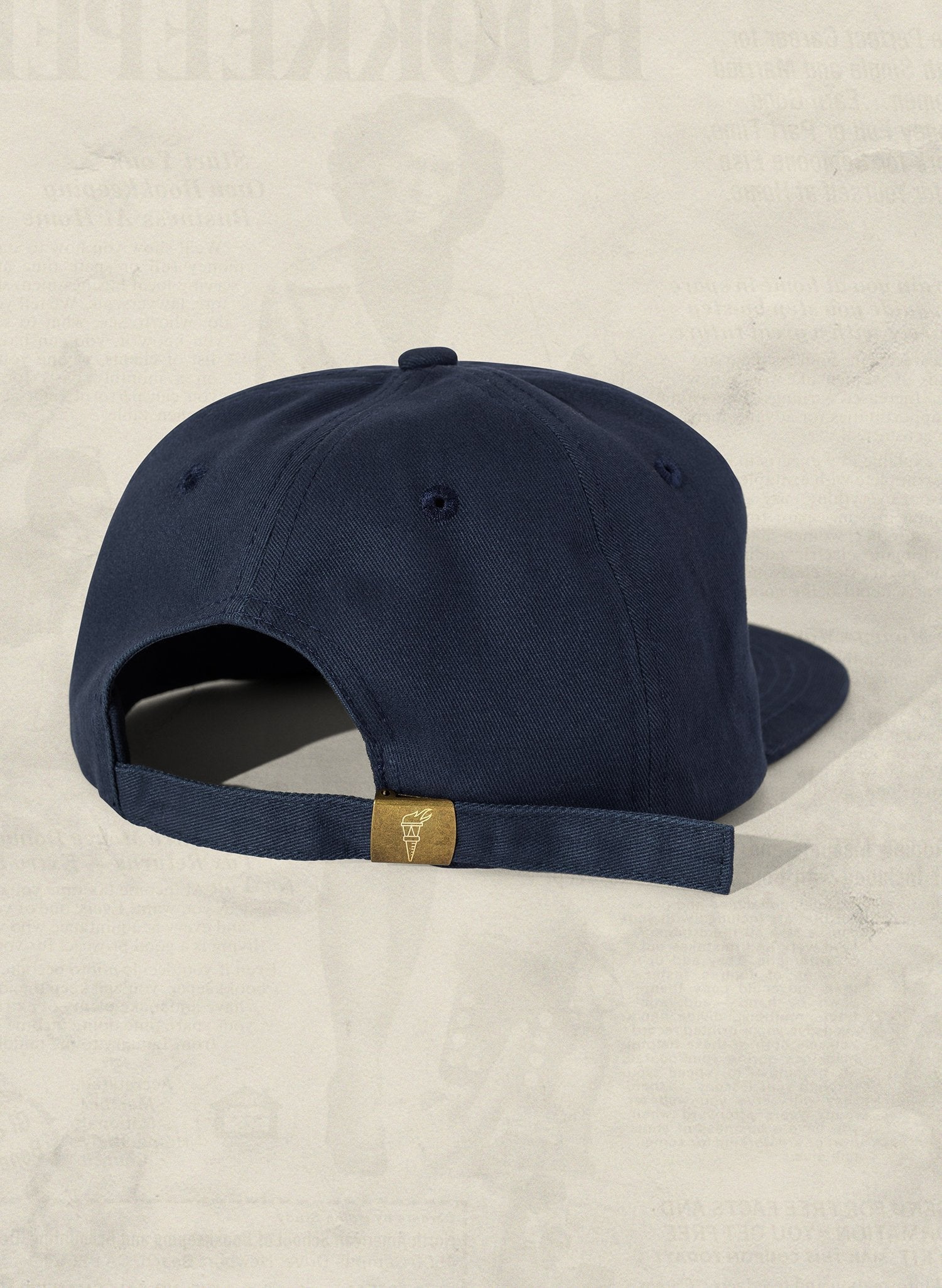 Brushed Cotton Field Trip Hat Unstructured 6-Panel Adjustable Brass Strap