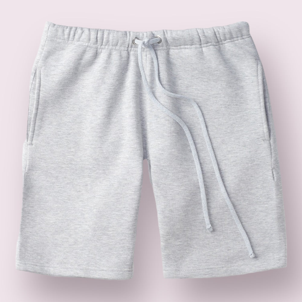 Heavyweight 3-End Fleece Drop-Crotch Combed Cotton Shorts with Drawcords