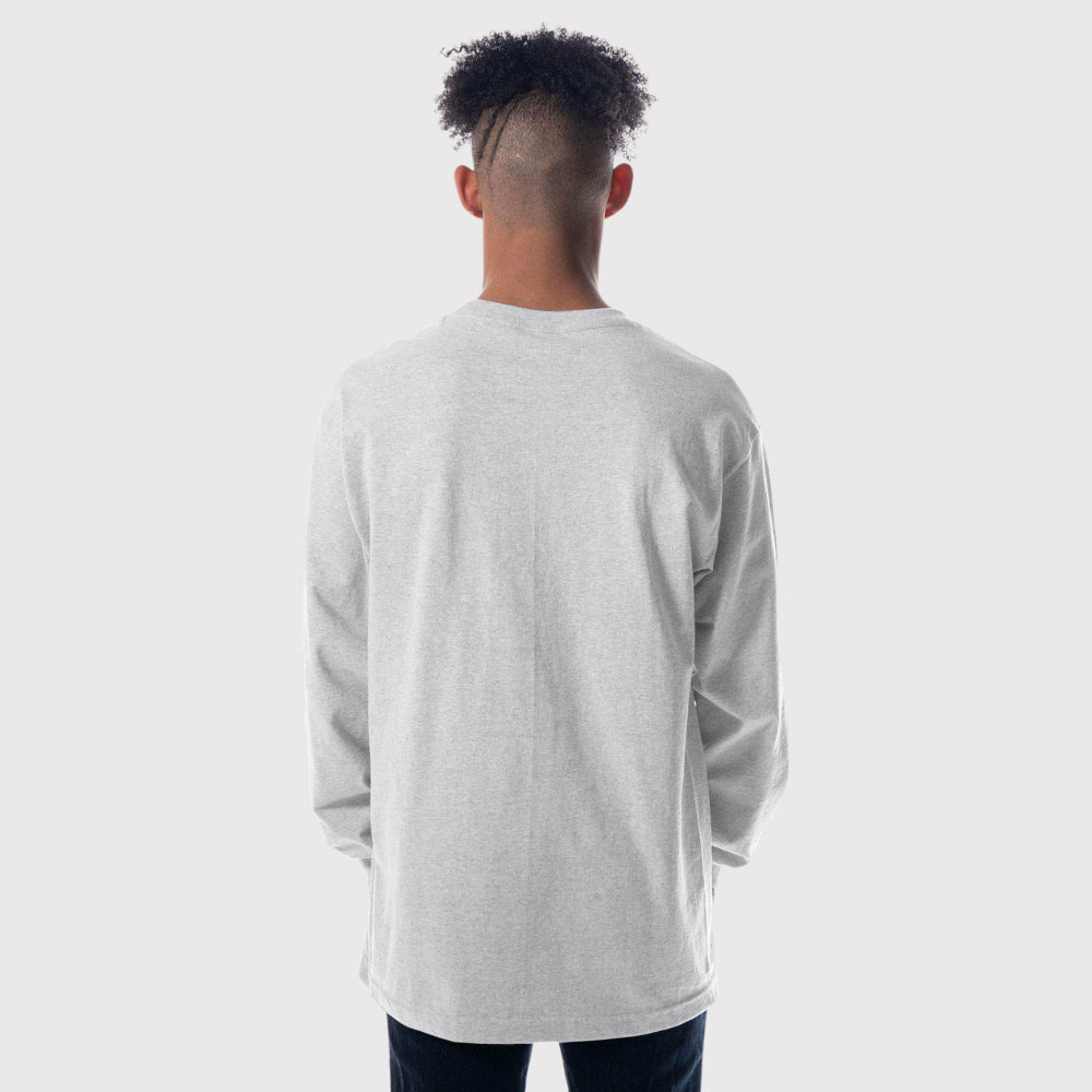 Men's Heavyweight Open-End Cotton Long Sleeve Tee | Durable Classic Fit Shirt