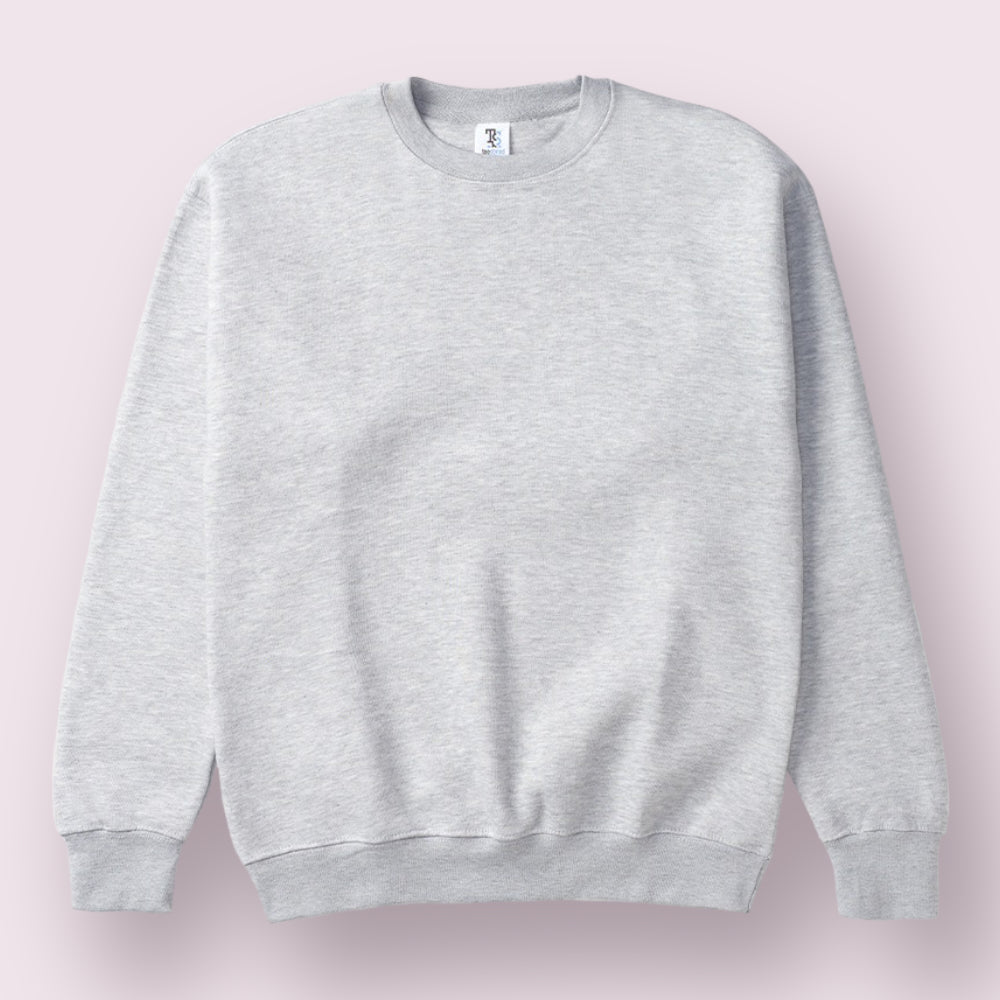 Heavyweight 3-End Fleece Unisex Crewneck Sweatshirt 80% Cotton Classic Fit