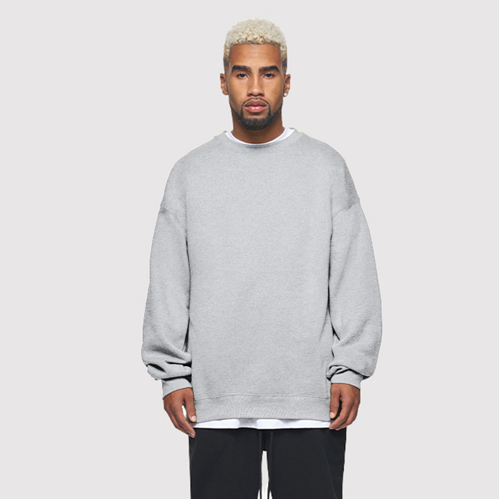Heavyweight 3-End Fleece Unisex Crewneck Sweatshirt 80% Cotton Classic Fit