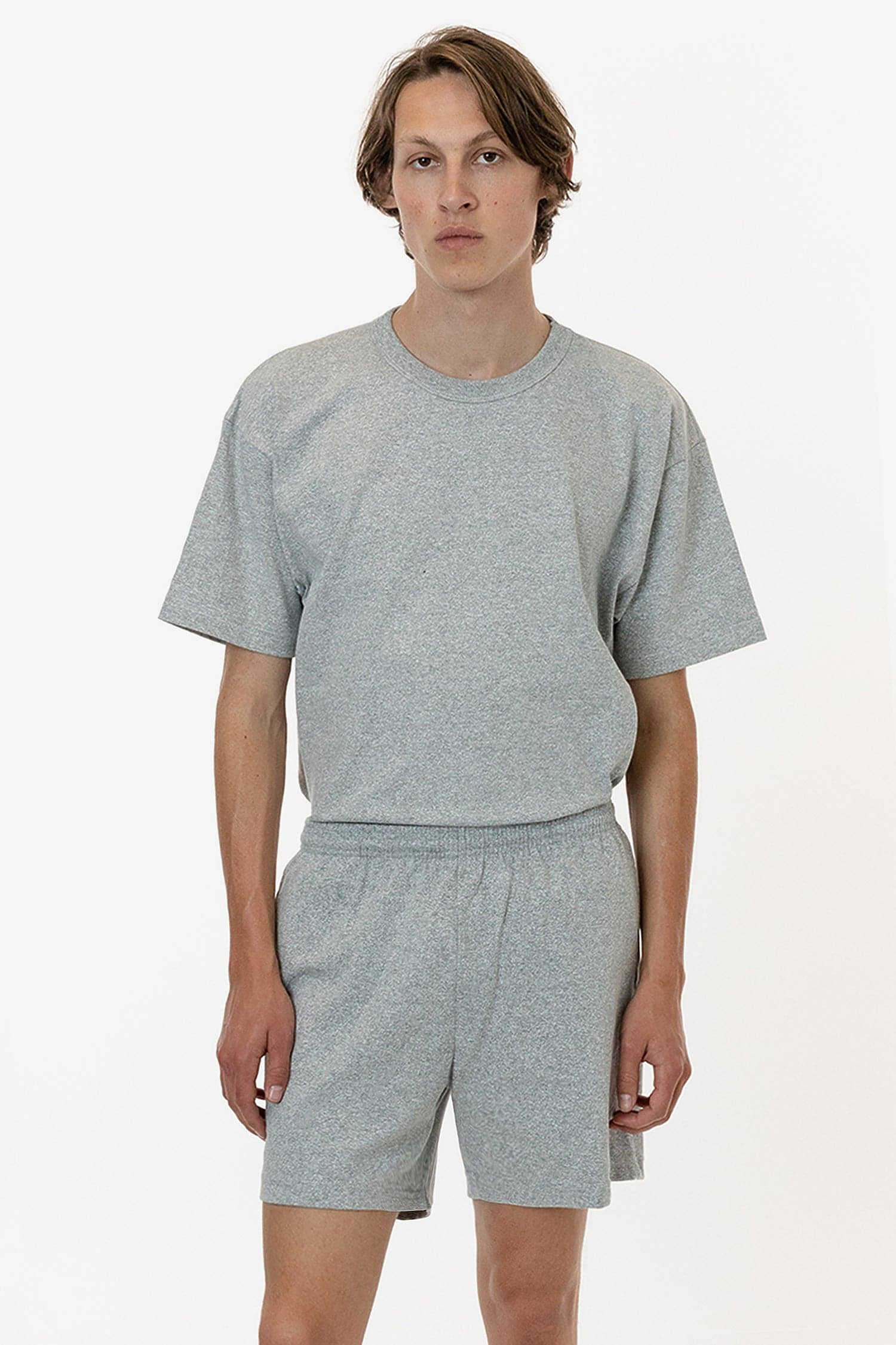 Unisex Mock Twist 8oz Super Heavy Jersey Gym Shorts with Side Pockets